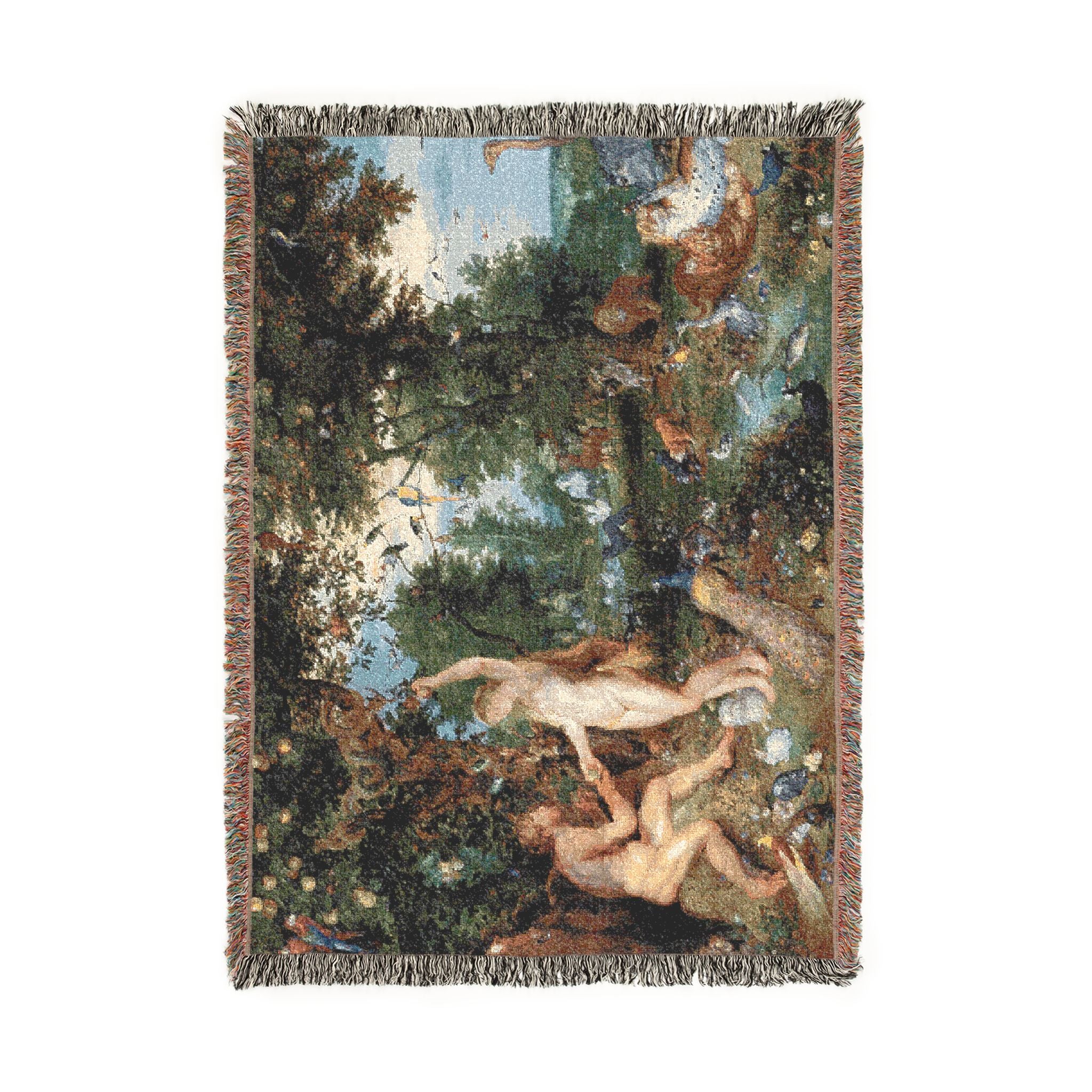 Jan Brueghel de Oude en Peter Paul Rubens - Het aards paradijs met de zondeval van Adam en Eva | Woven Tapestry Blanket