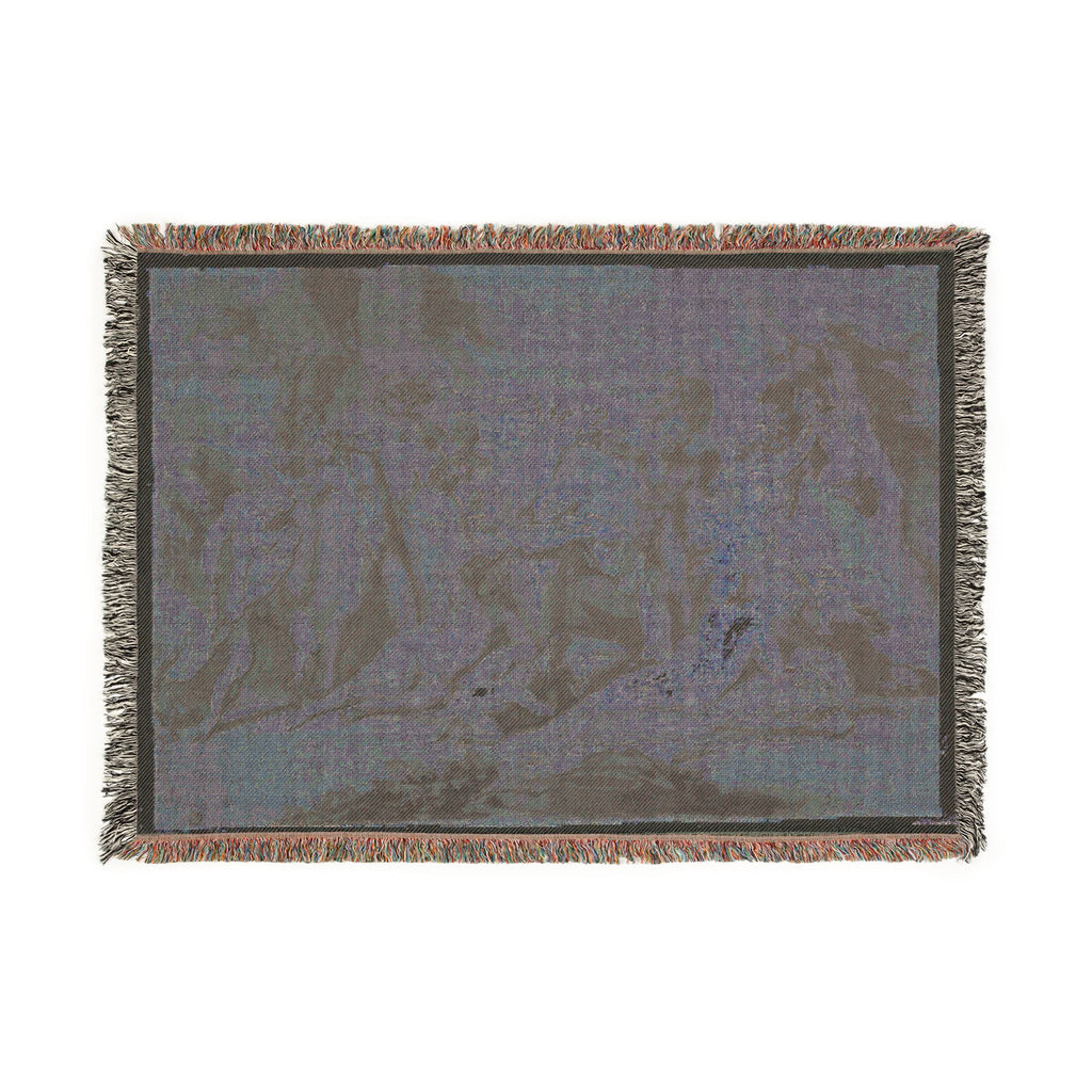 Nicolas Poussin - Drunken Silenus Satyr and Nymphs | Woven Tapestry Blanket