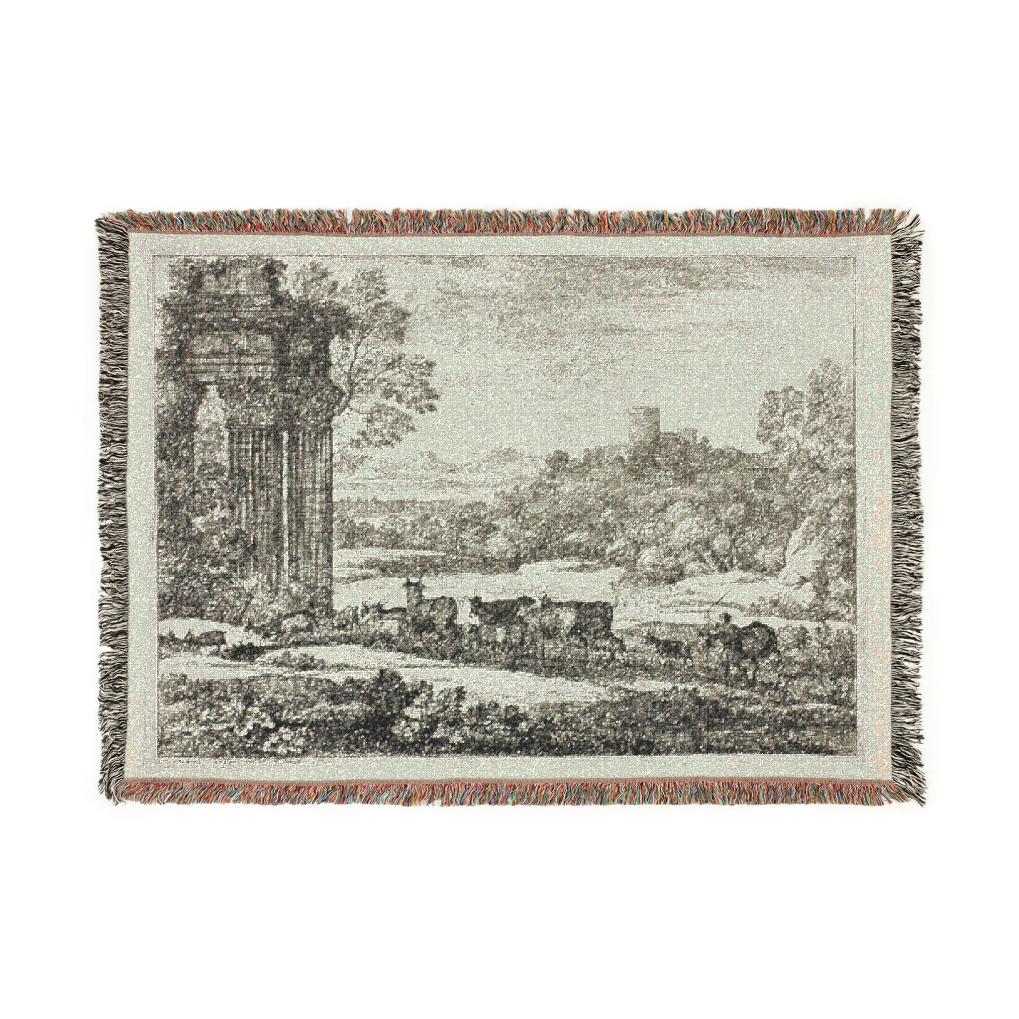 Claude Lorrain - The Herd Returning in Stormy Weather | Woven Tapestry Blanket