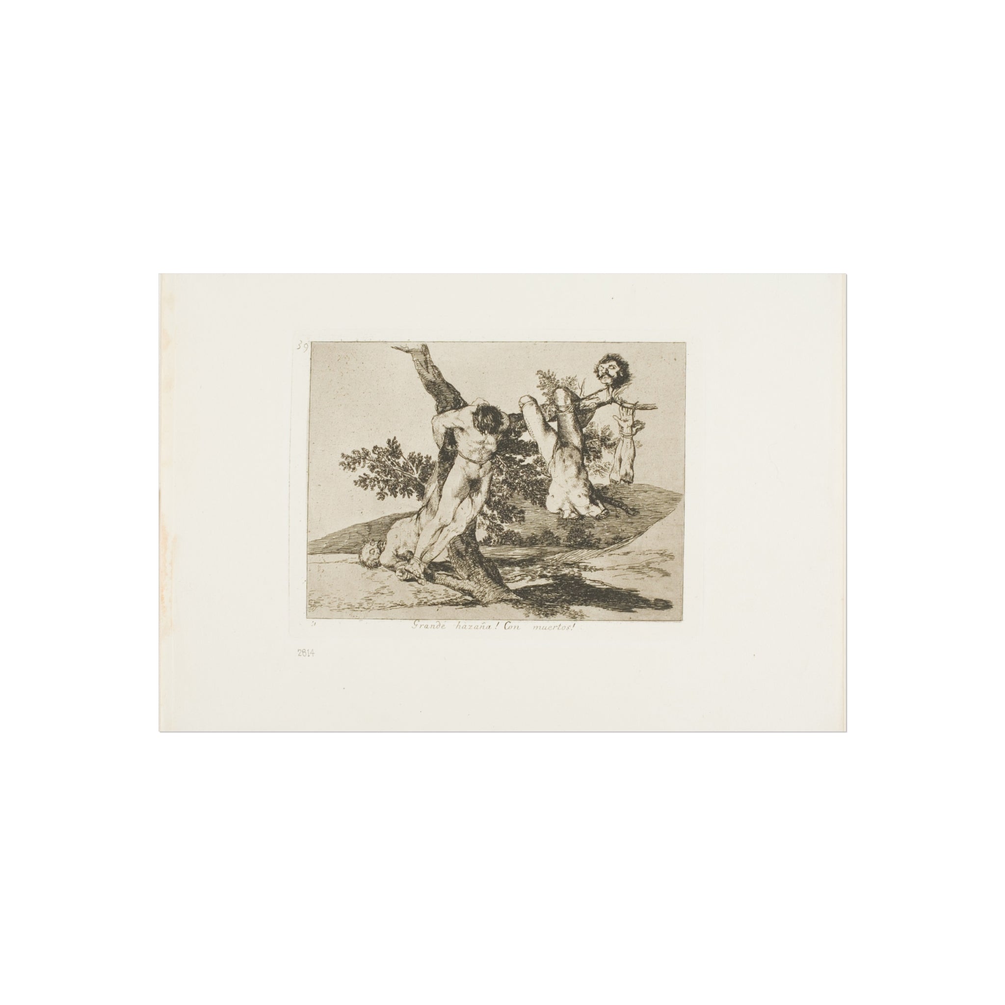 Francisco José de Goya y Lucientes - A Heroic Feat! With Dead Men!, plate 39 from The Disasters of War | Fine Art Poster