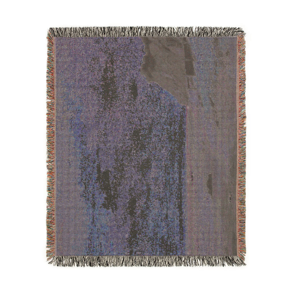 Gustave Courbet - Cliffs on the Sea Coast Small Beach, Sunrise (Falaise au bord de la mer, vu Petite Plage, soleil levan | Woven Tapestry Blanket