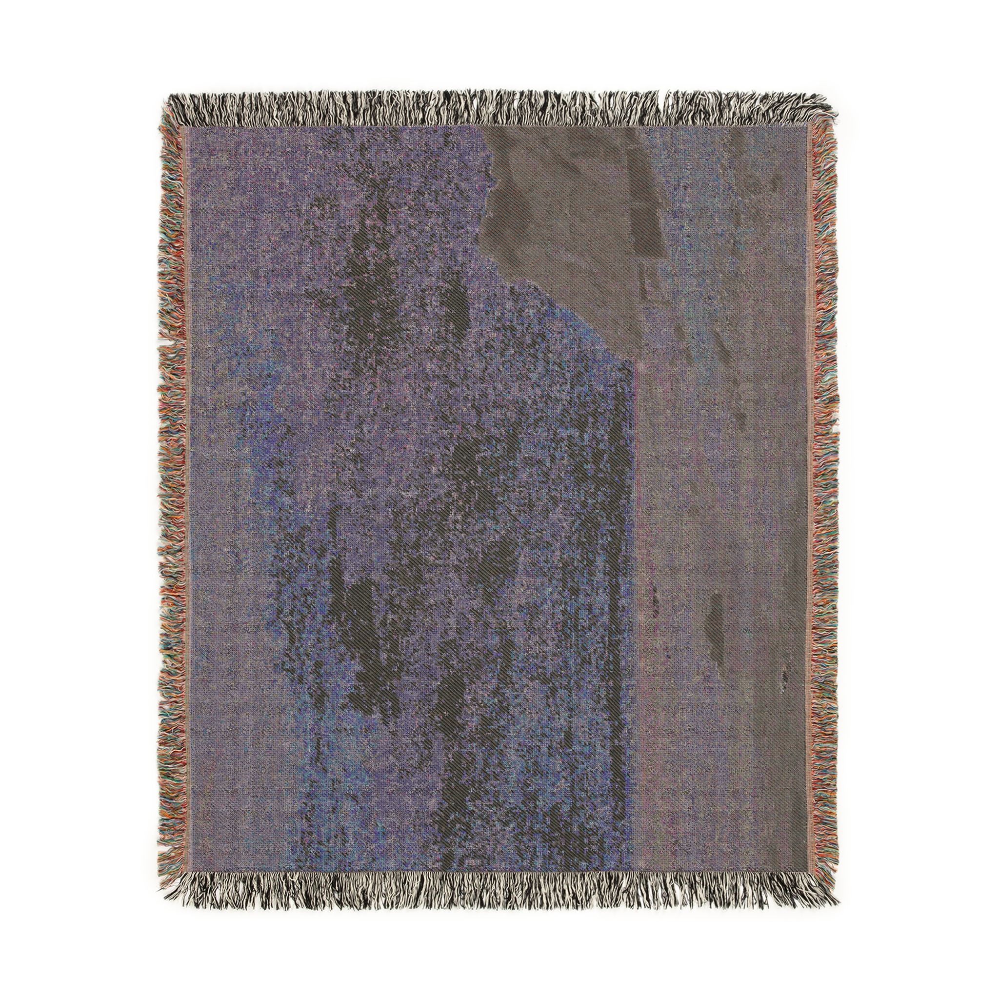 Gustave Courbet - Cliffs on the Sea Coast Small Beach, Sunrise (Falaise au bord de la mer, vu Petite Plage, soleil levan | Woven Tapestry Blanket