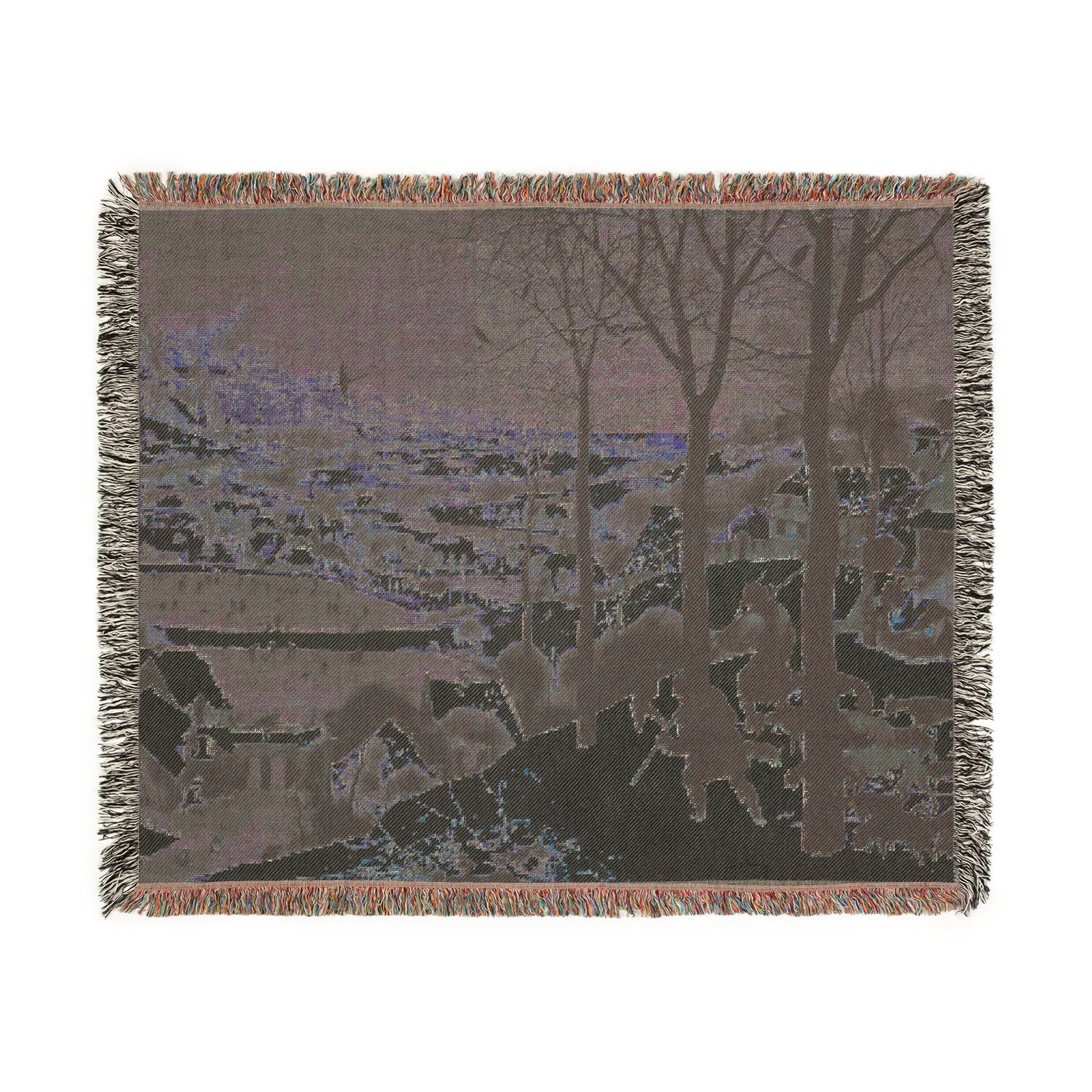 Pieter Bruegel the Elder - Hunters in the Snow (Winter) - Google Art Project | Woven Tapestry Blanket
