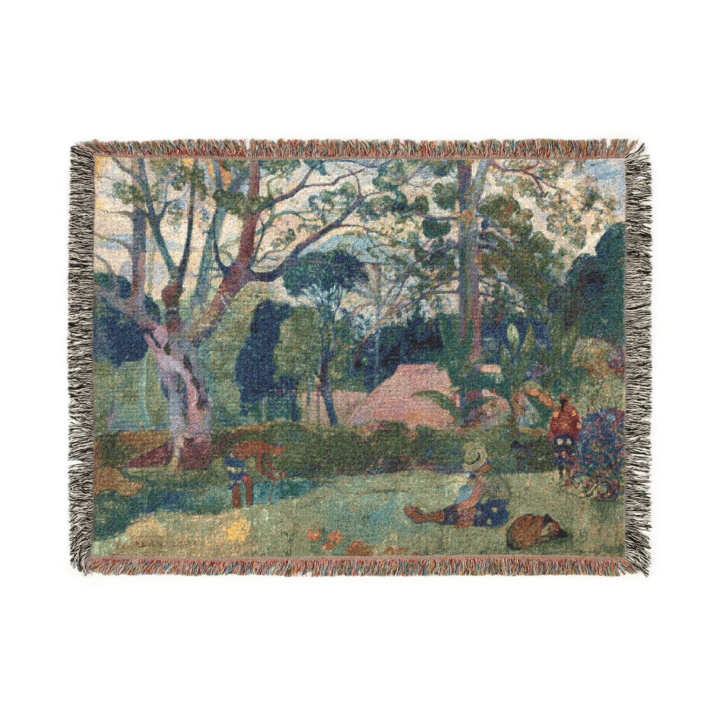 Paul Gauguin - Te raau rahi (The Big Tree) | Woven Tapestry Blanket