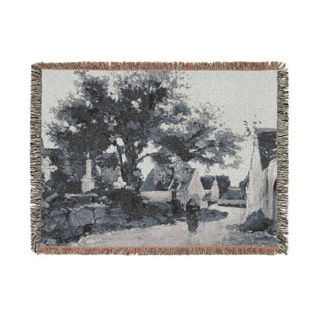 Charles François Daubigny - Village in Brittany | Woven Tapestry Blanket