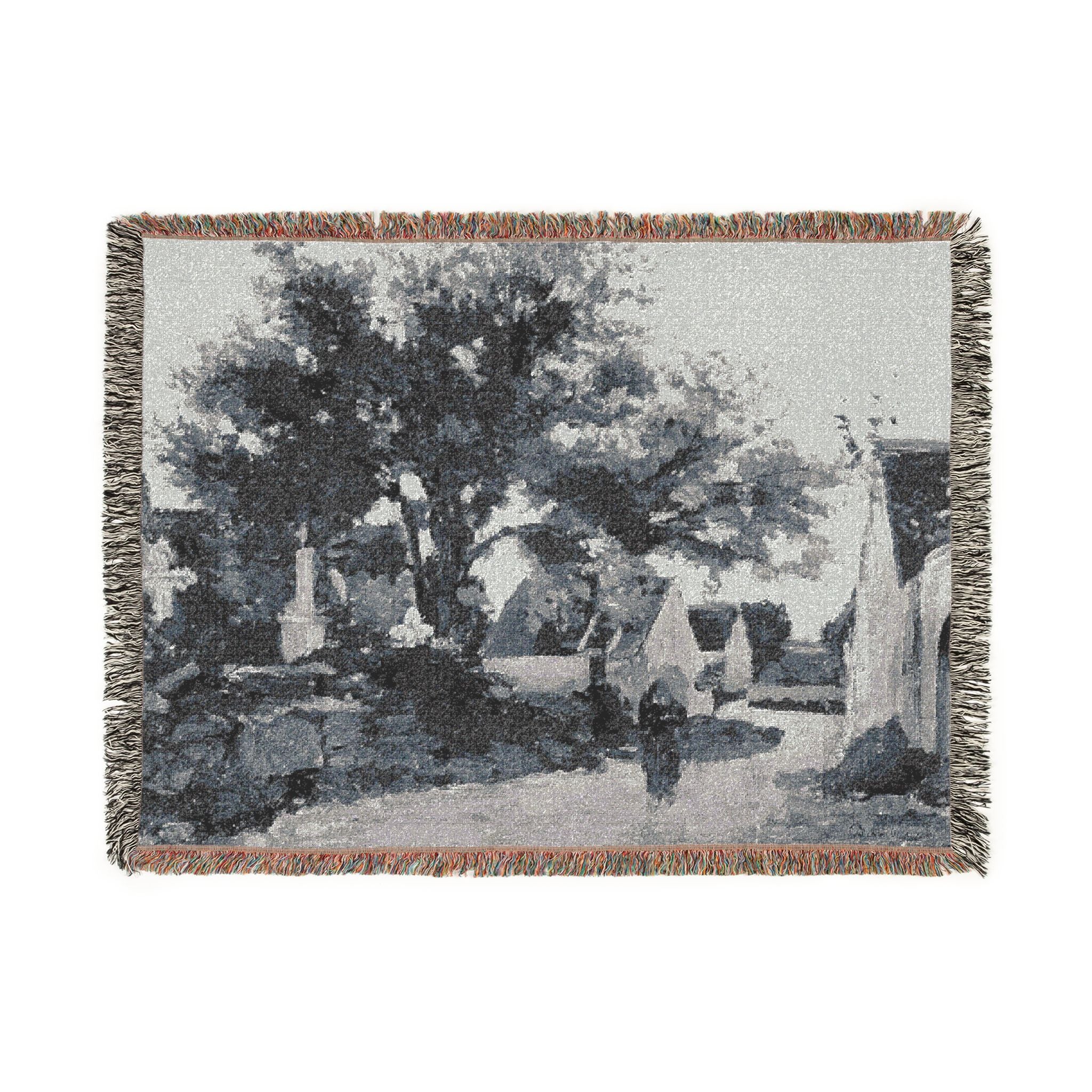 Charles François Daubigny - Village in Brittany | Woven Tapestry Blanket