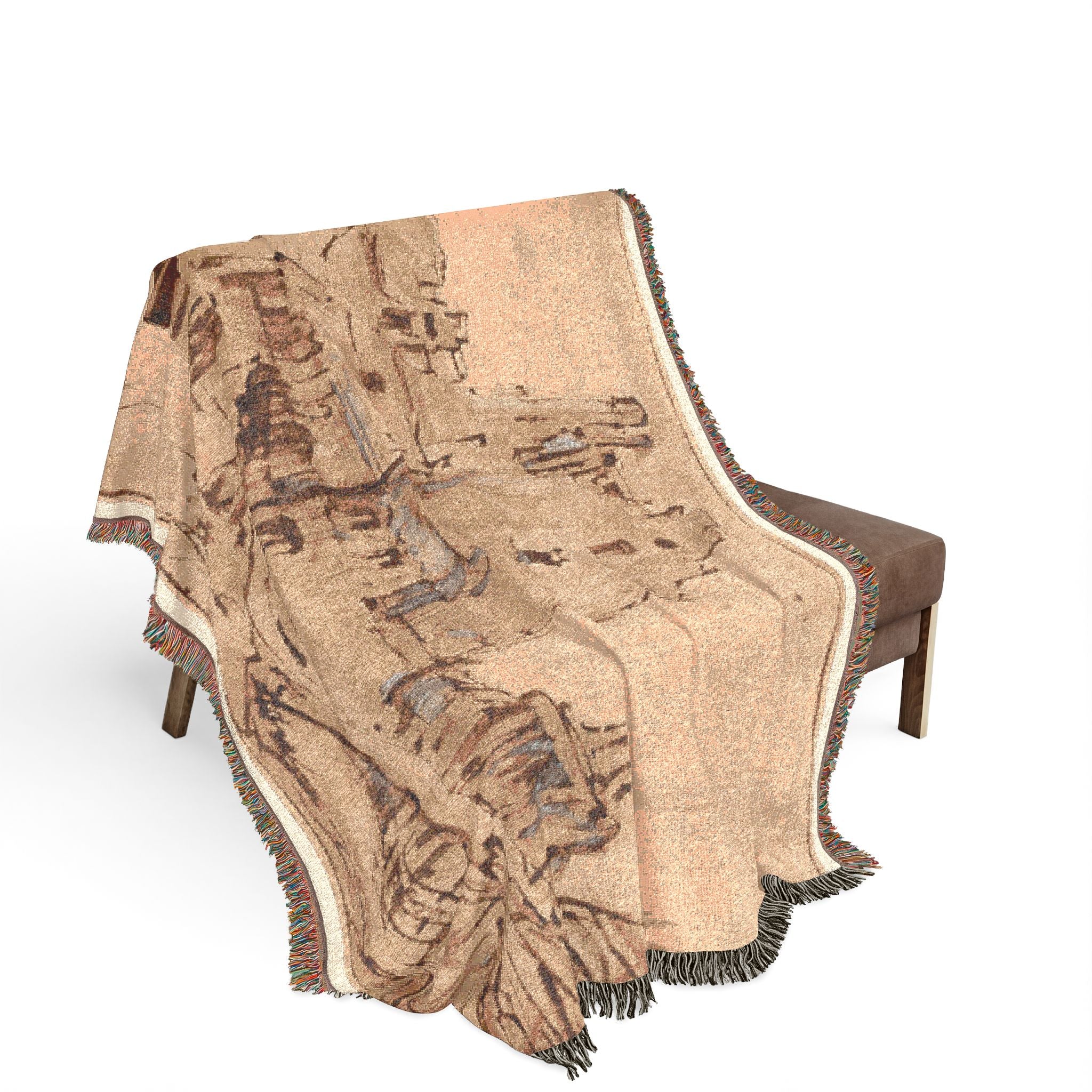 Rembrandt van Rijn - Kostverloren Castle in Decay | Woven Tapestry Blanket