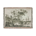 Claude Lorrain - Coast Scene with an Artist Drawing | Woven Tapestry Blanket