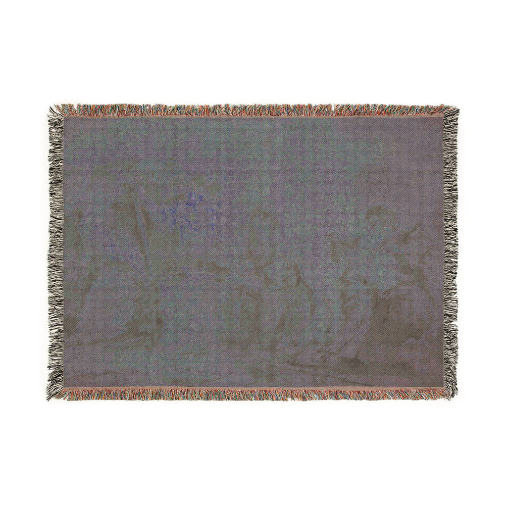Francesco Guardi - Adoration of the Shepherds (recto); Three Sketches Buildings by Canal with Boats, Landscape with Buld | Woven Tapestry Blanket