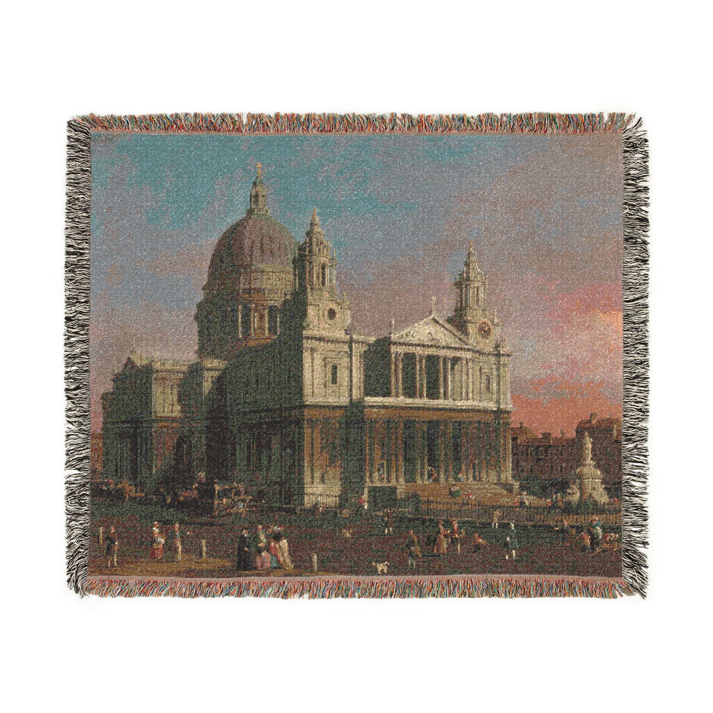 Canaletto - St. Paul's Cathedral - Google Art Project | Woven Tapestry Blanket