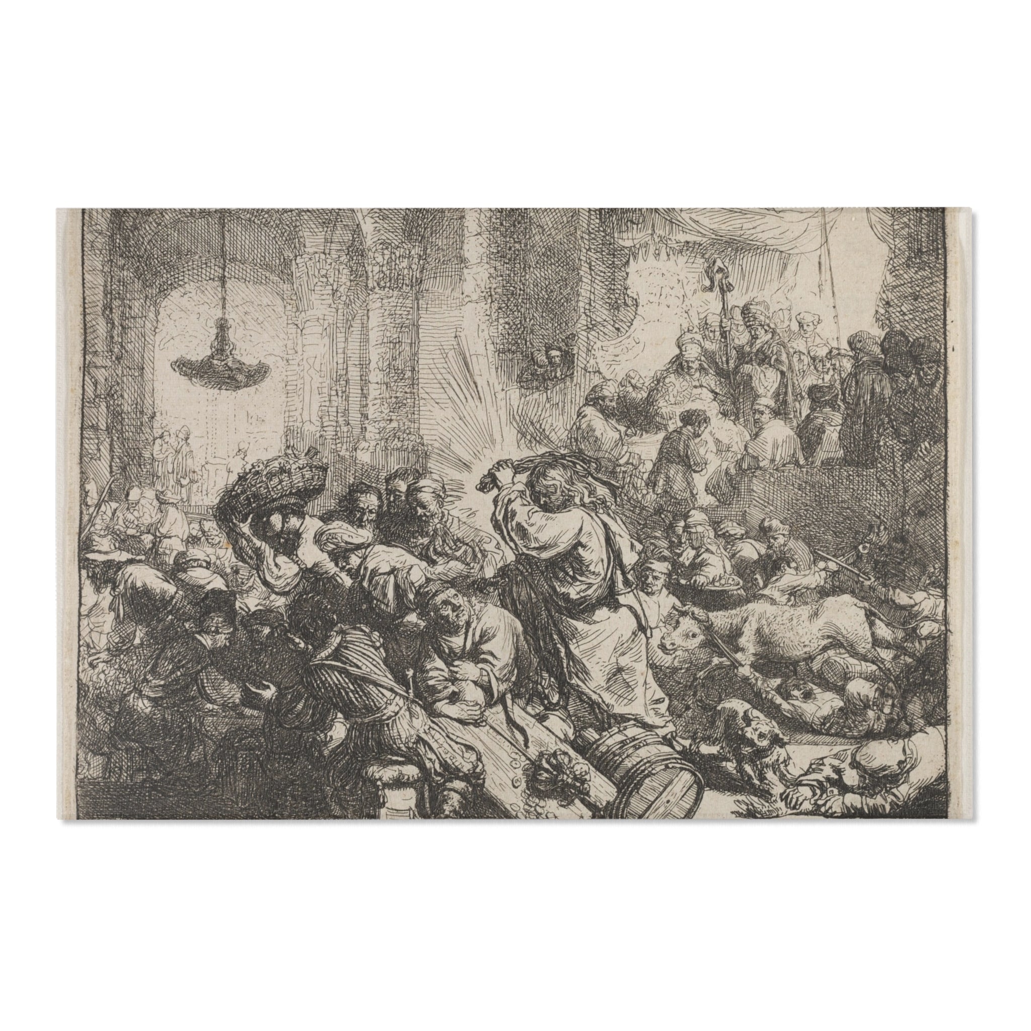 Rembrandt van Rijn - Christ Driving the Money Changers from the Temple | Area Rug