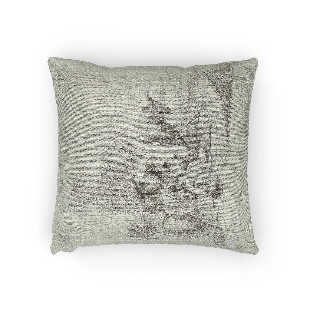 Giovanni Battista Tiepolo - A Nymph with a Small Satyr and Two Goats, from Capricci | Woven Pillow