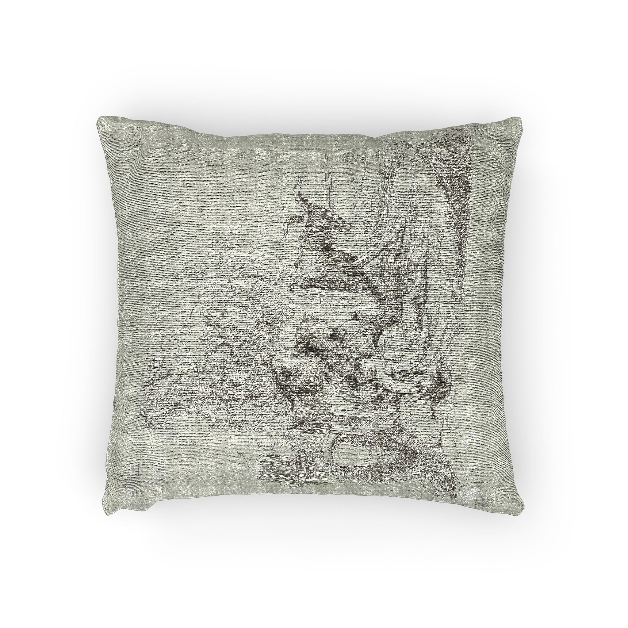 Giovanni Battista Tiepolo - A Nymph with a Small Satyr and Two Goats, from Capricci | Woven Pillow