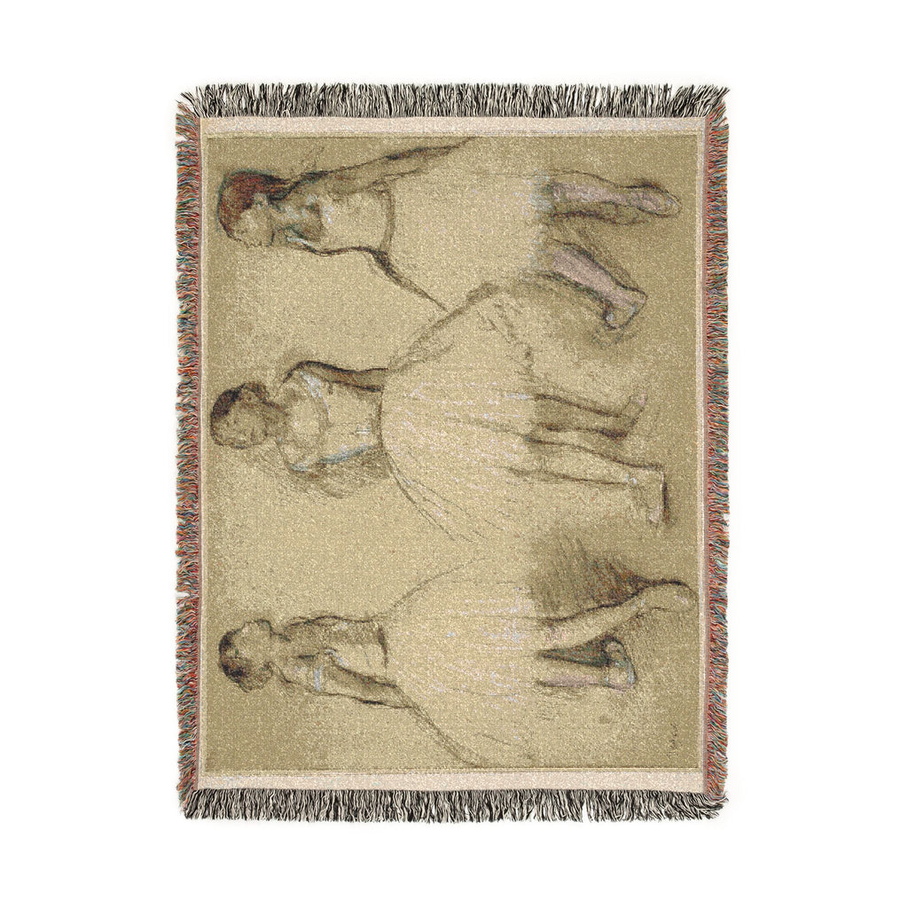 Hilaire Germain Edgar Degas - Three Studies of a Dancer in Fourth Position | Woven Tapestry Blanket