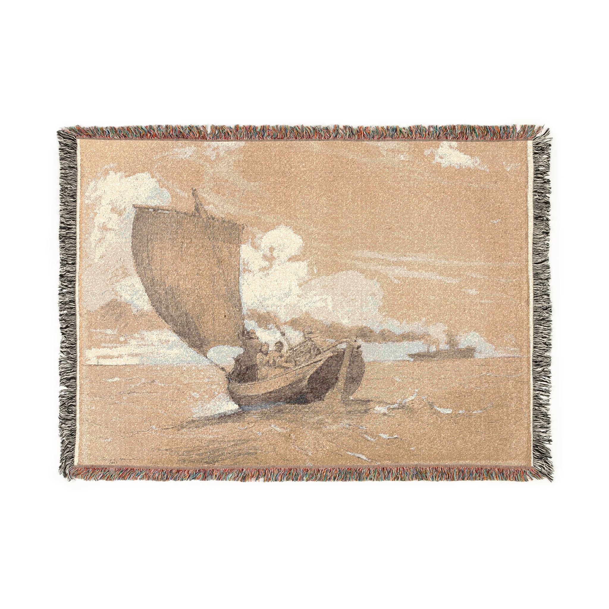 Winslow Homer - Fishing off Scarborough | Woven Tapestry Blanket