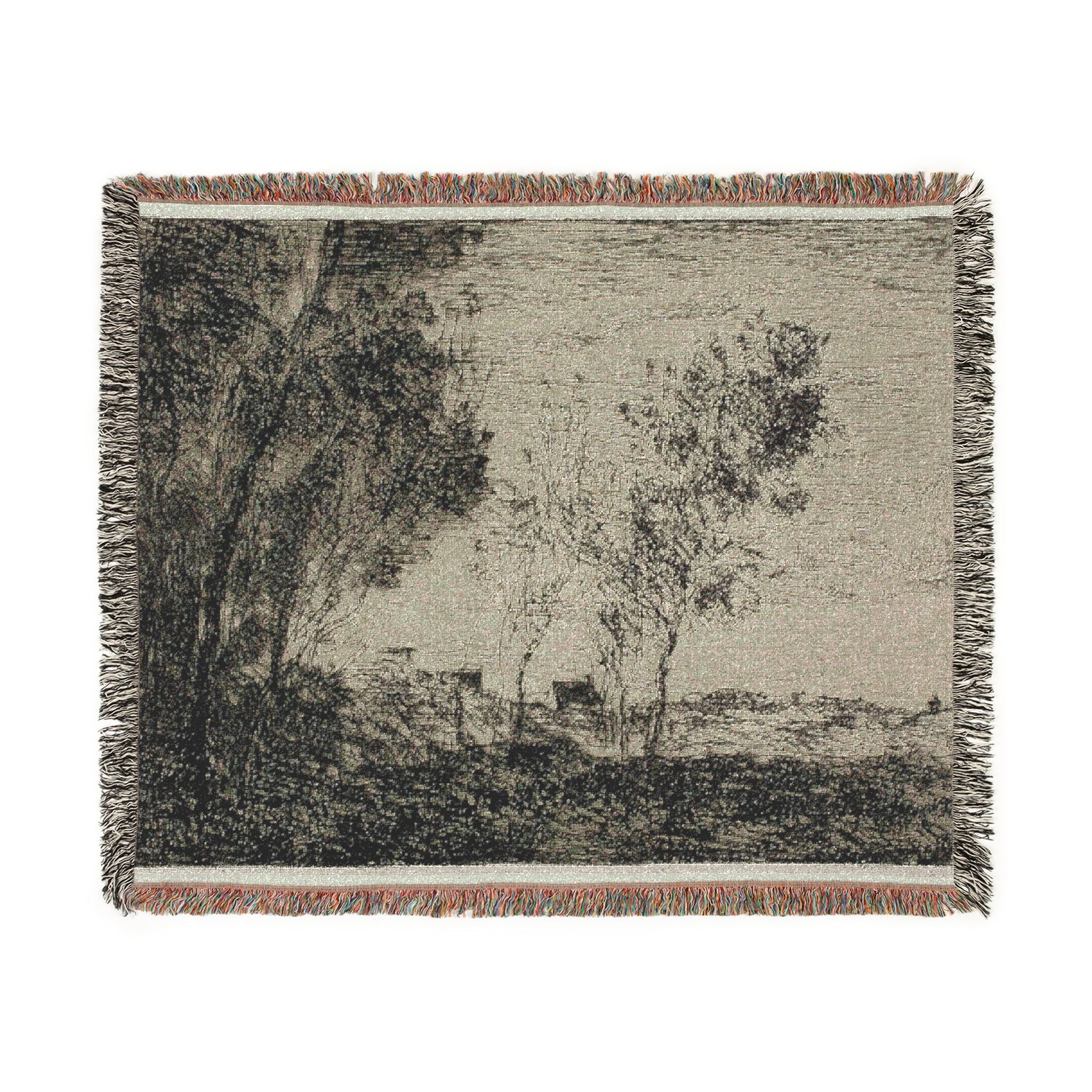 Jean Baptiste Camille Corot - In the Dunes Souvenir of the Woods of the Hague | Woven Tapestry Blanket