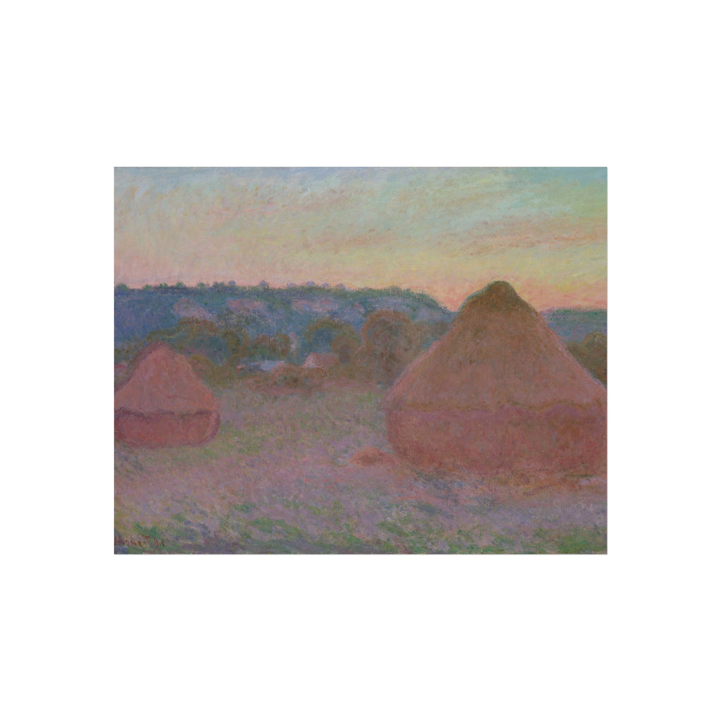 Claude Monet - Stacks of Wheat (End of Day, Autumn) | Fine Art Poster