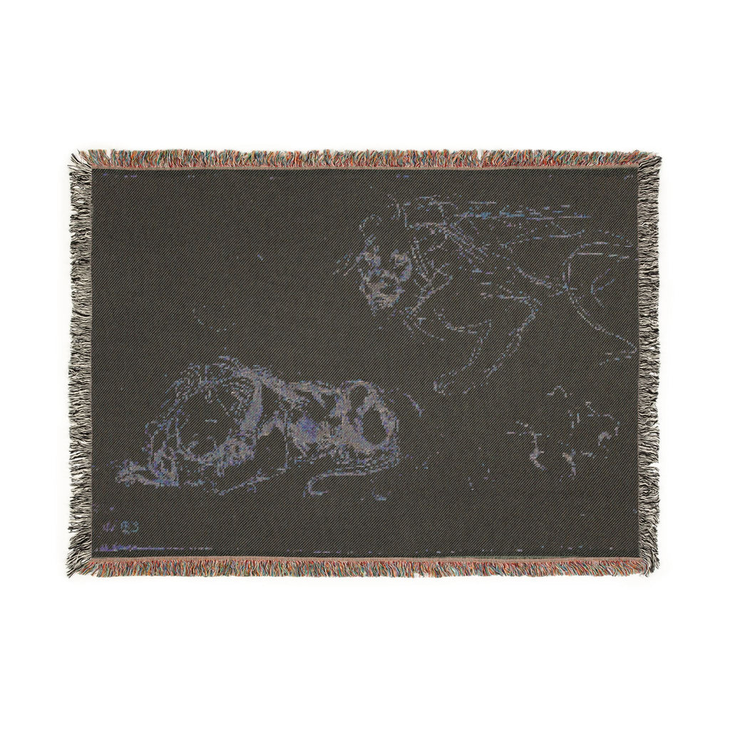 Eugène Delacroix - Studies of Lions | Woven Tapestry Blanket