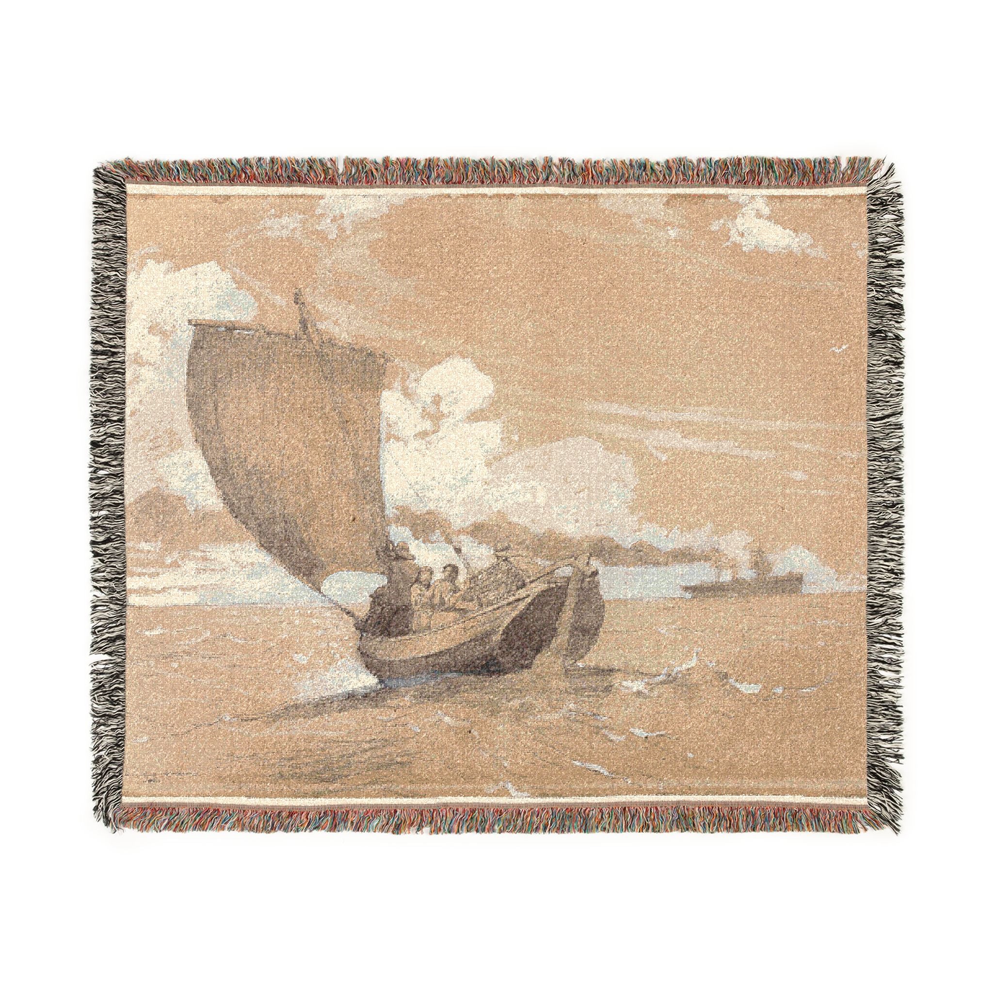 Fishing off Scarborough Winslow Homer Tapestry Blanket