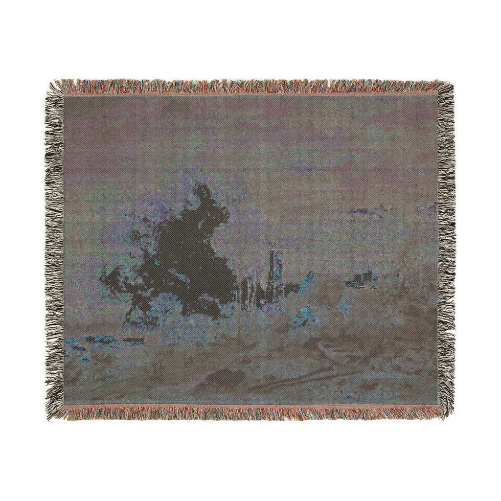 Louis Gabriel Moreau - Fire in the Port | Woven Tapestry Blanket