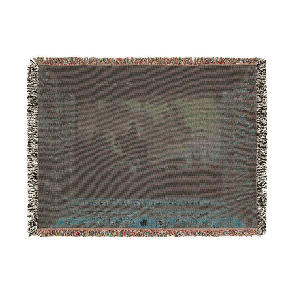 Den Haag - Mauritshuis - Aelbert Cuyp (1620-1691) - Peasants and Cattle by the River Merwede c. 1658-1660 | Woven Tapestry Blanket