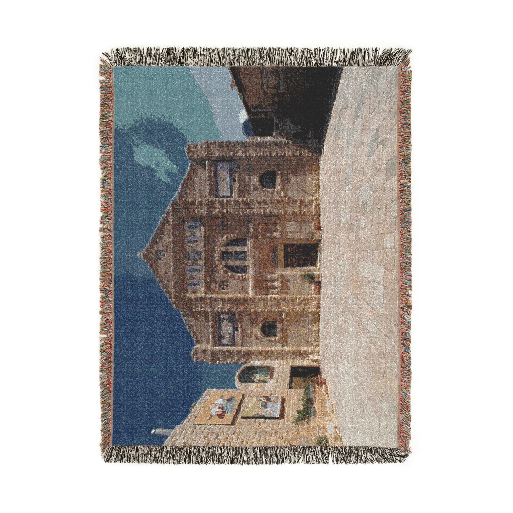 Shrine of the Beheading of Saint John the Baptist, Madaba, Jordan (دير اللاتين مادبا) | Woven Tapestry Blanket