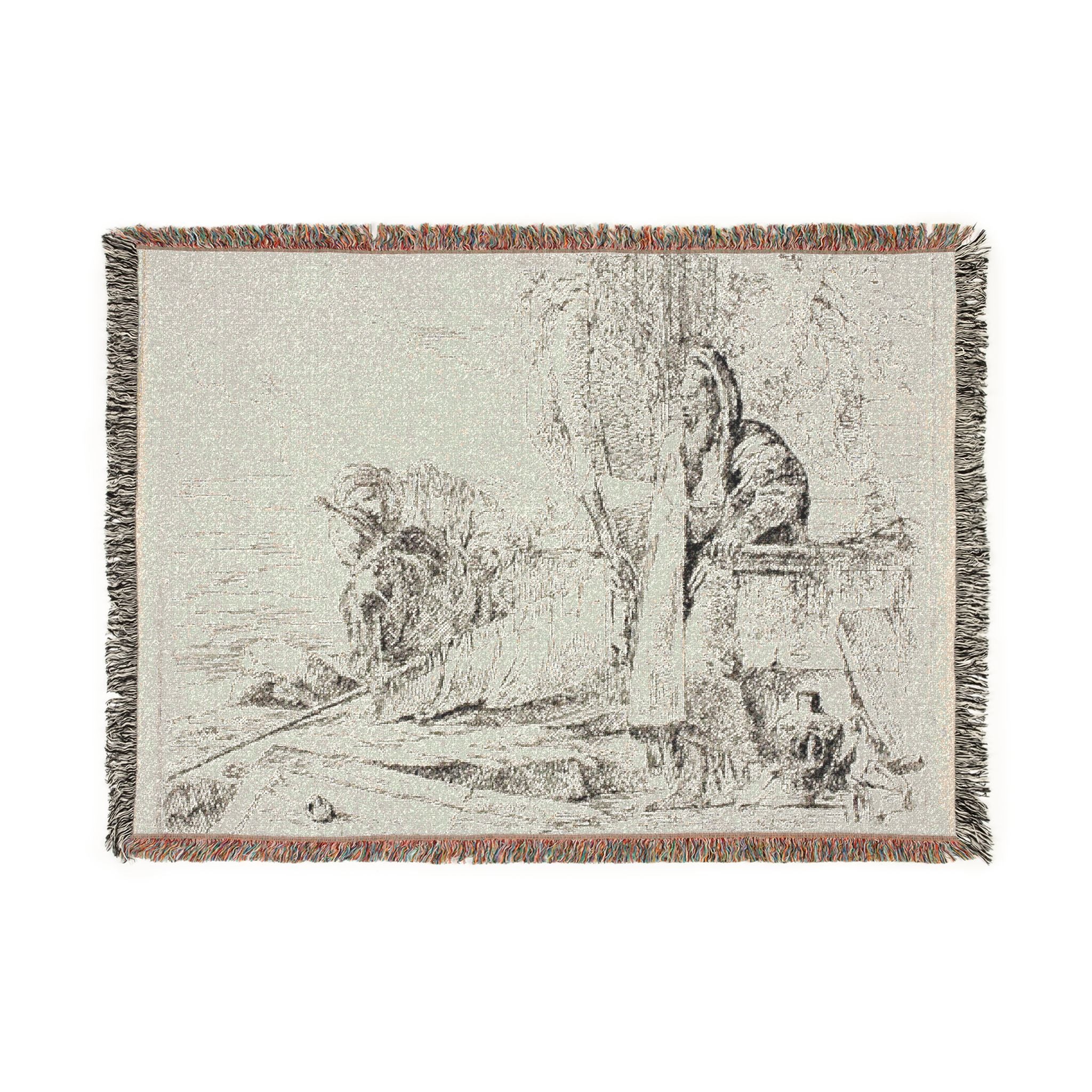 Giovanni Battista Tiepolo - Standing Philosopher and Two Other Figures, from Capricci | Woven Tapestry Blanket
