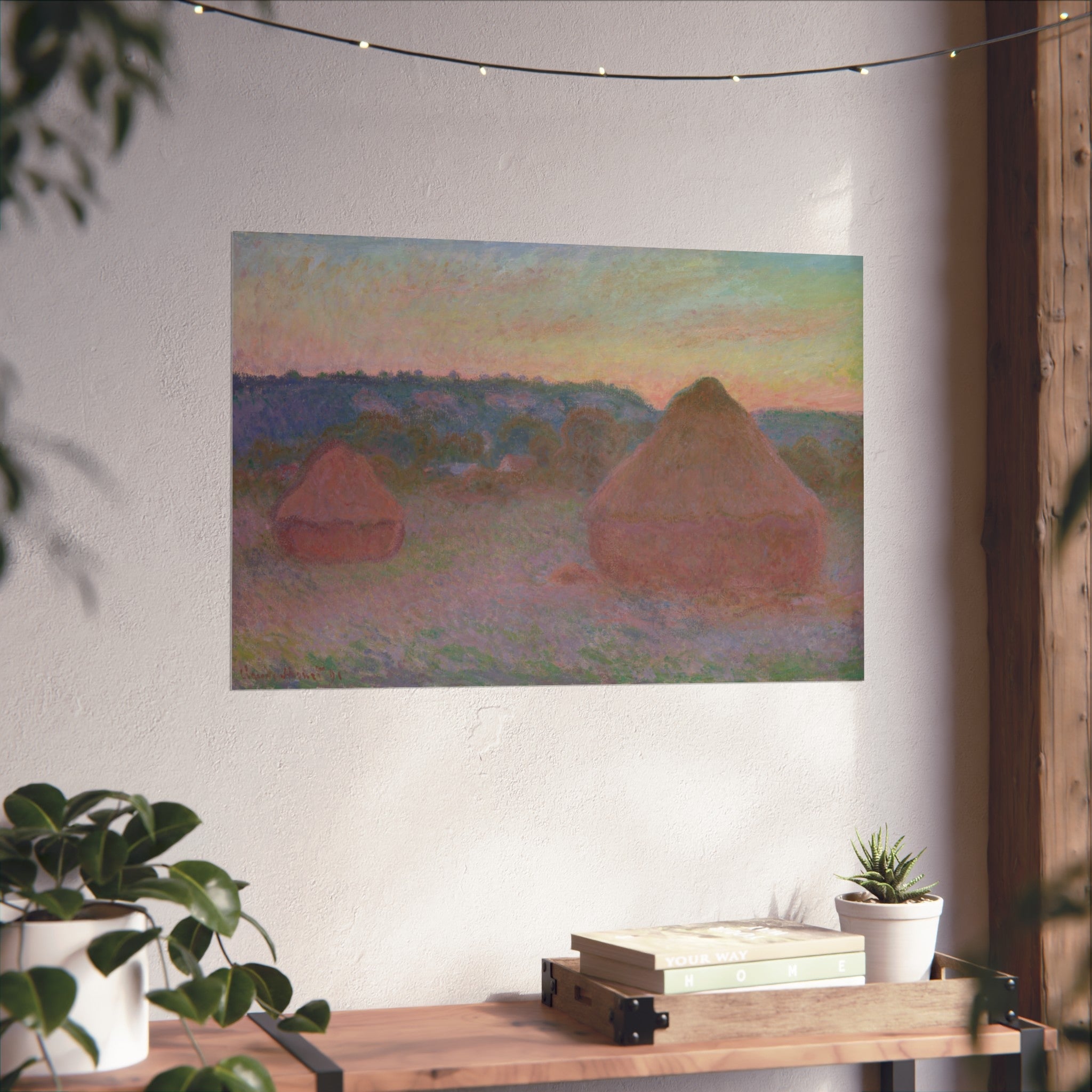 Claude Monet - Stacks of Wheat (End of Day, Autumn) | Fine Art Poster
