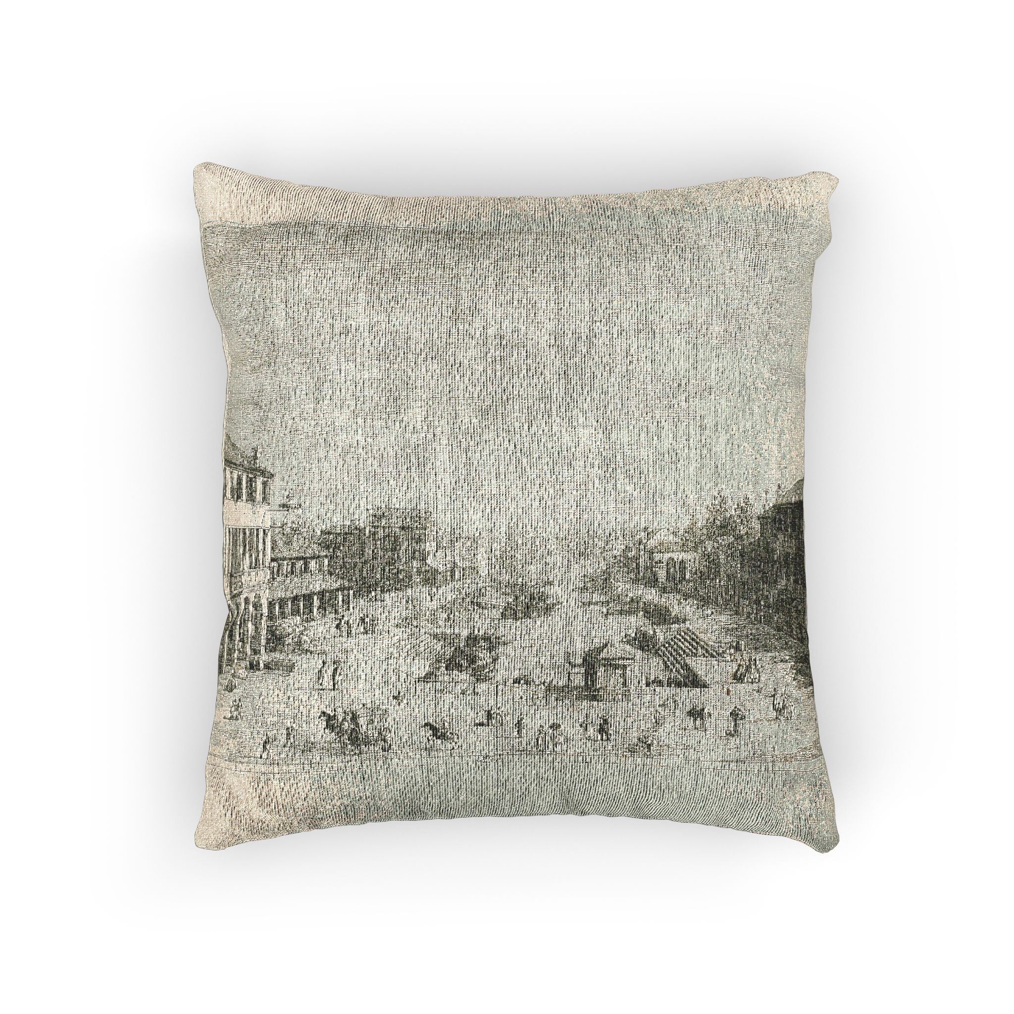 Canaletto - Mestre, from Vedute | Woven Pillow