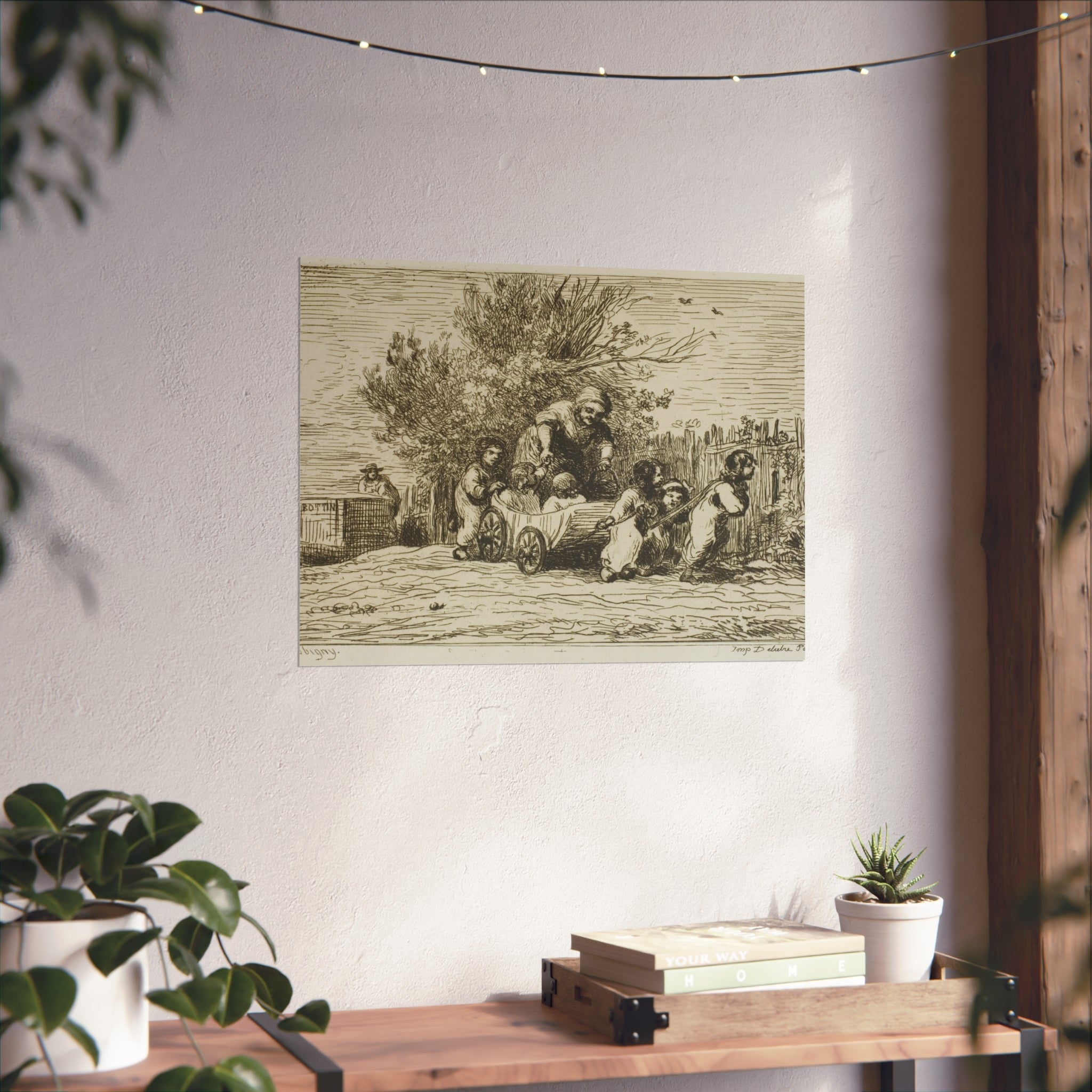 Charles François Daubigny - The Heritage of the Wagon (The Children with the Wagon) | Fine Art Poster