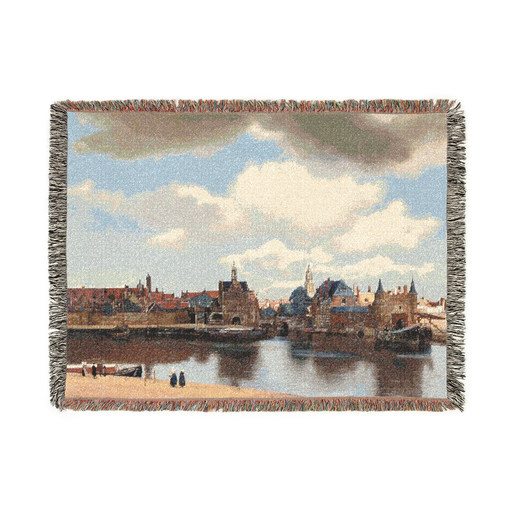 Johannes Vermeer - View of Delft - 92 - Mauritshuis | Woven Tapestry Blanket