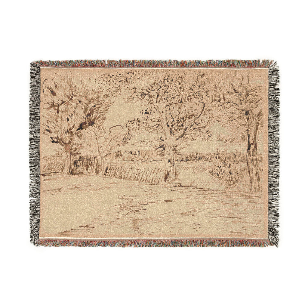 Vincent van Gogh - Landscape at Arles | Woven Tapestry Blanket