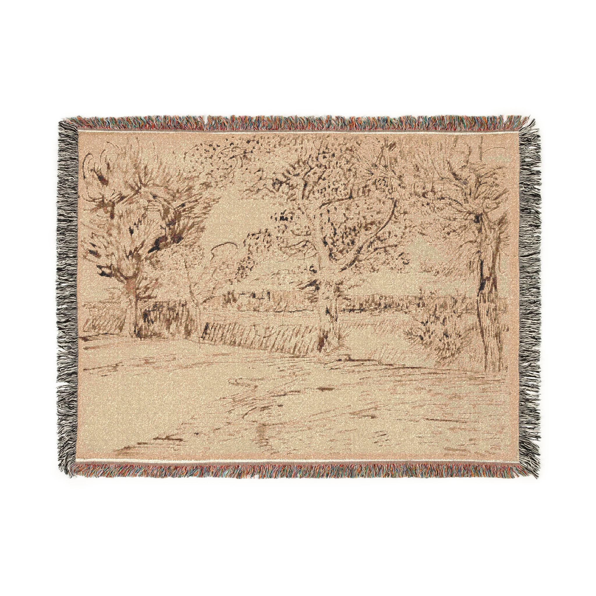 Vincent van Gogh - Landscape at Arles | Woven Tapestry Blanket