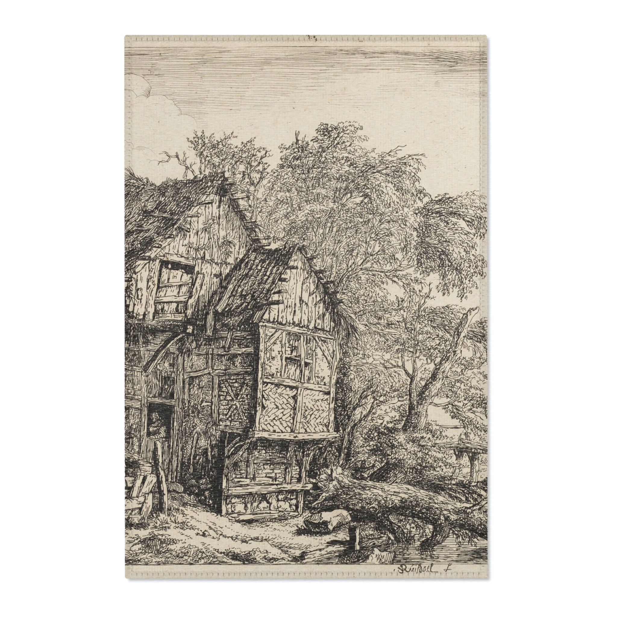 Jacob van Ruisdael - The Little Bridge | Area Rug