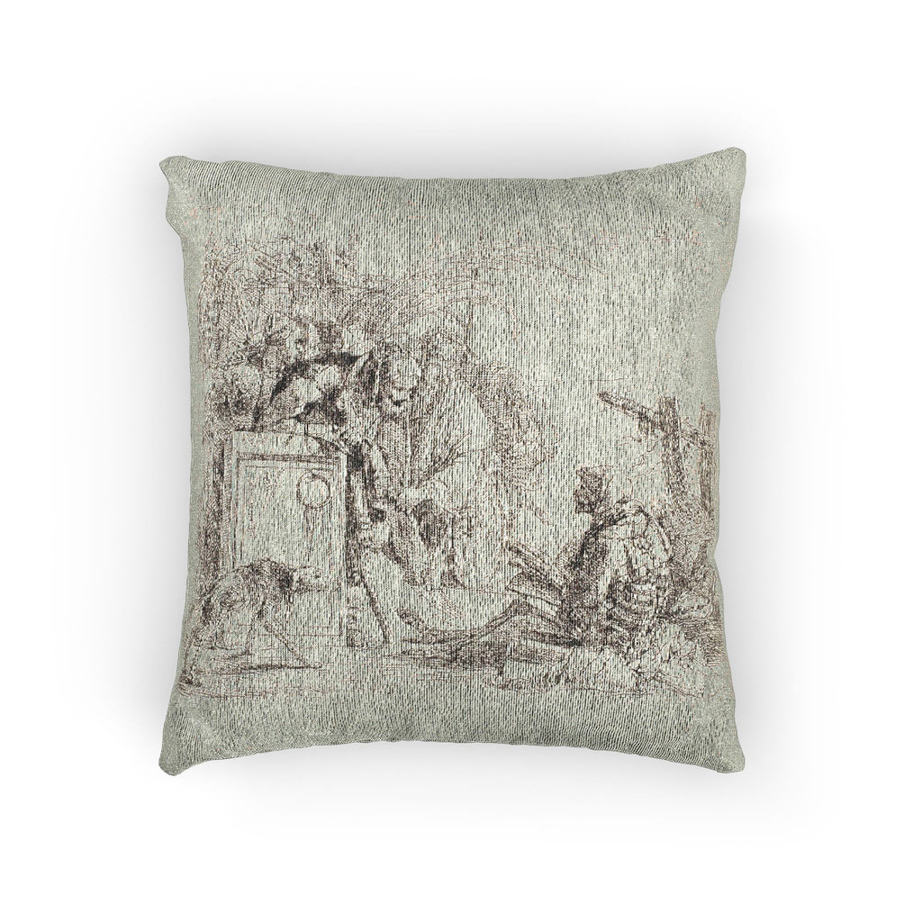 Giovanni Battista Tiepolo - Death Giving Audience, from Capricci | Woven Pillow