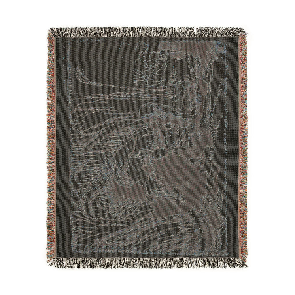 Rembrandt van Rijn - The Monk in the Cornfield | Woven Tapestry Blanket