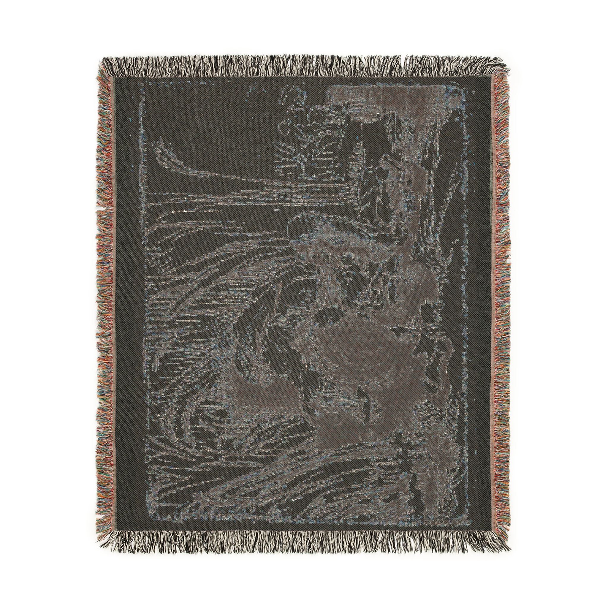 Rembrandt van Rijn - The Monk in the Cornfield | Woven Tapestry Blanket