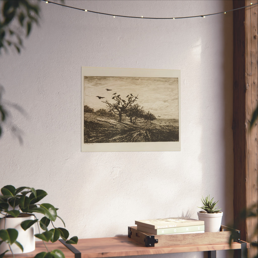 Charles François Daubigny - Crows in a Tree | Fine Art Poster