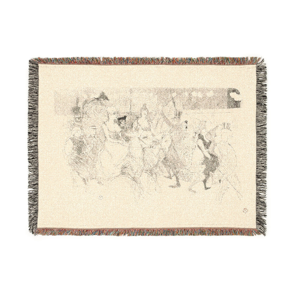 Henri de Toulouse-Lautrec - A Gala Evening at the Moulin Rouge | Woven Tapestry Blanket