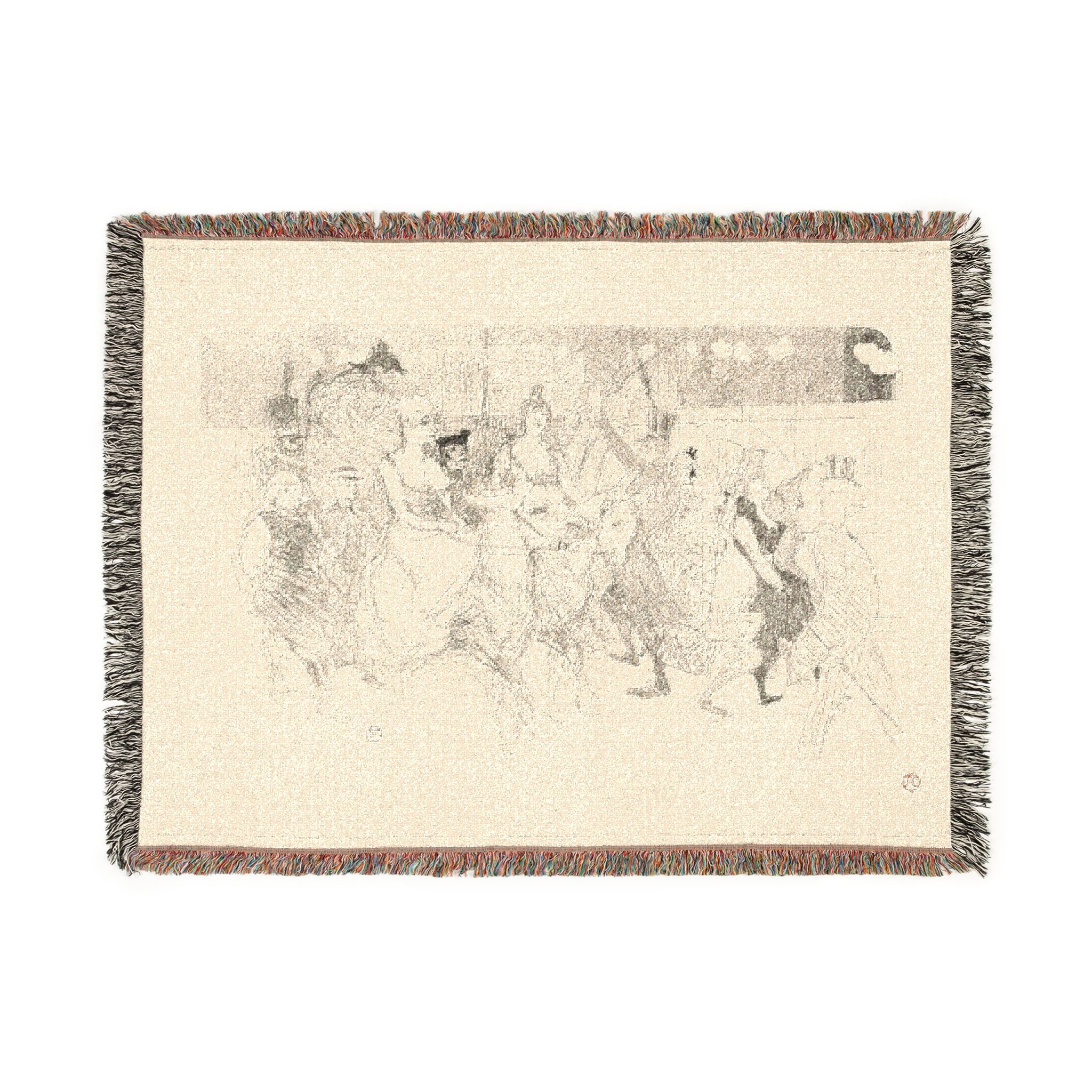 Henri de Toulouse-Lautrec - A Gala Evening at the Moulin Rouge | Woven Tapestry Blanket