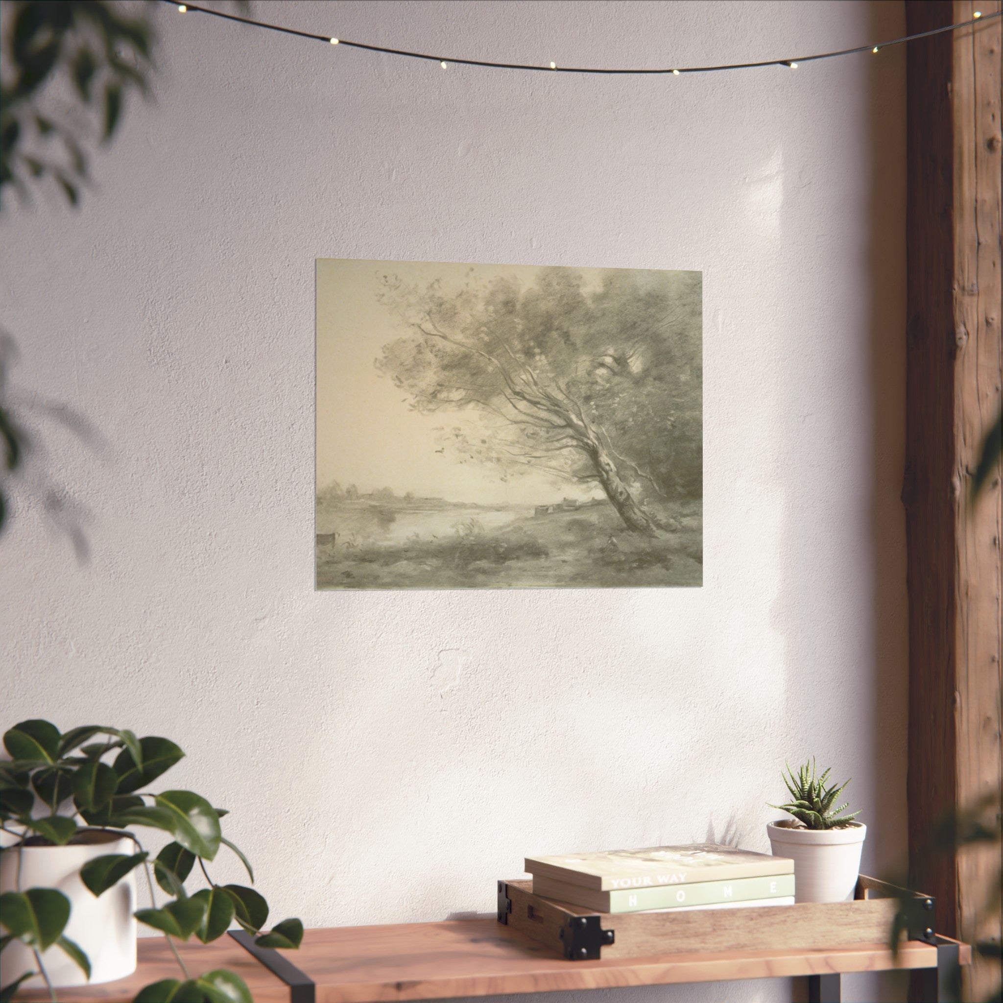 Jean Baptiste Camille Corot - Bent Tree by the Water | Fine Art Poster