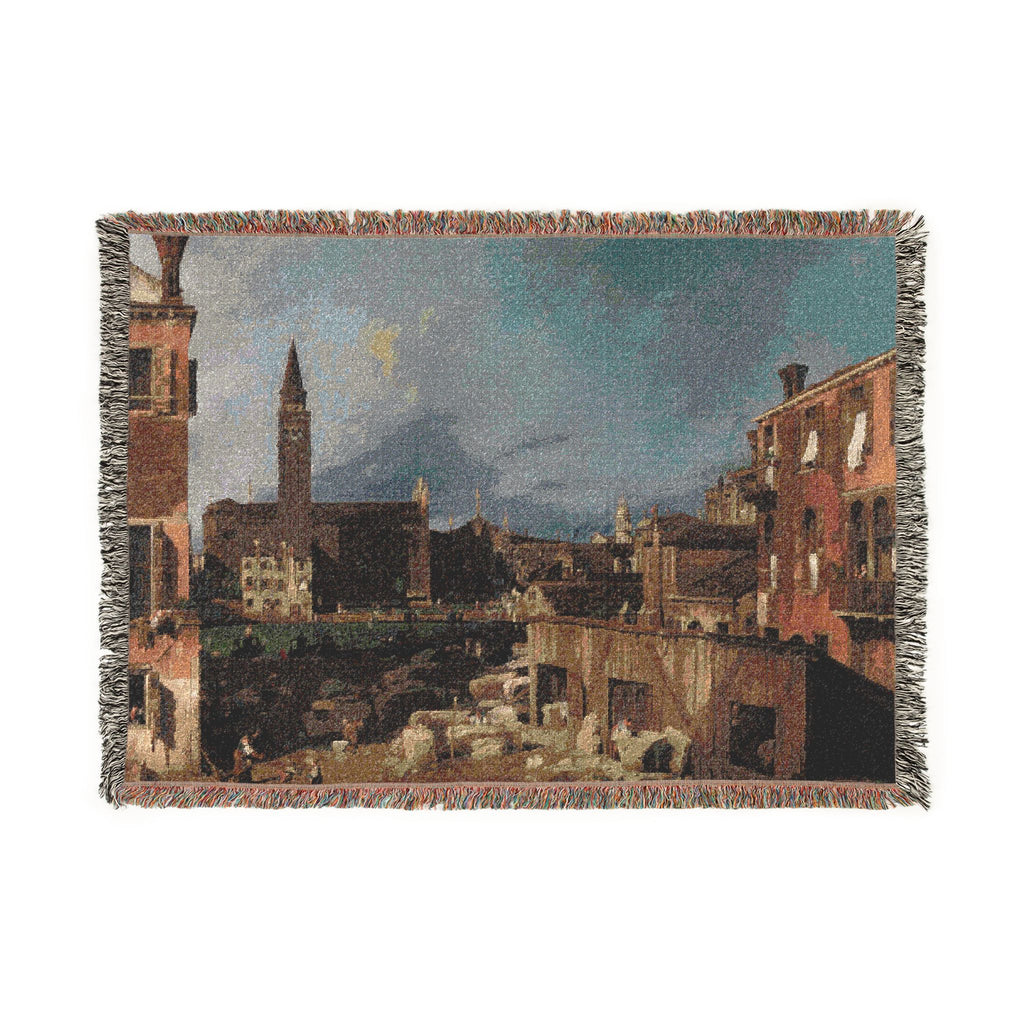 Canaletto - The Stonemason's Yard | Woven Tapestry Blanket