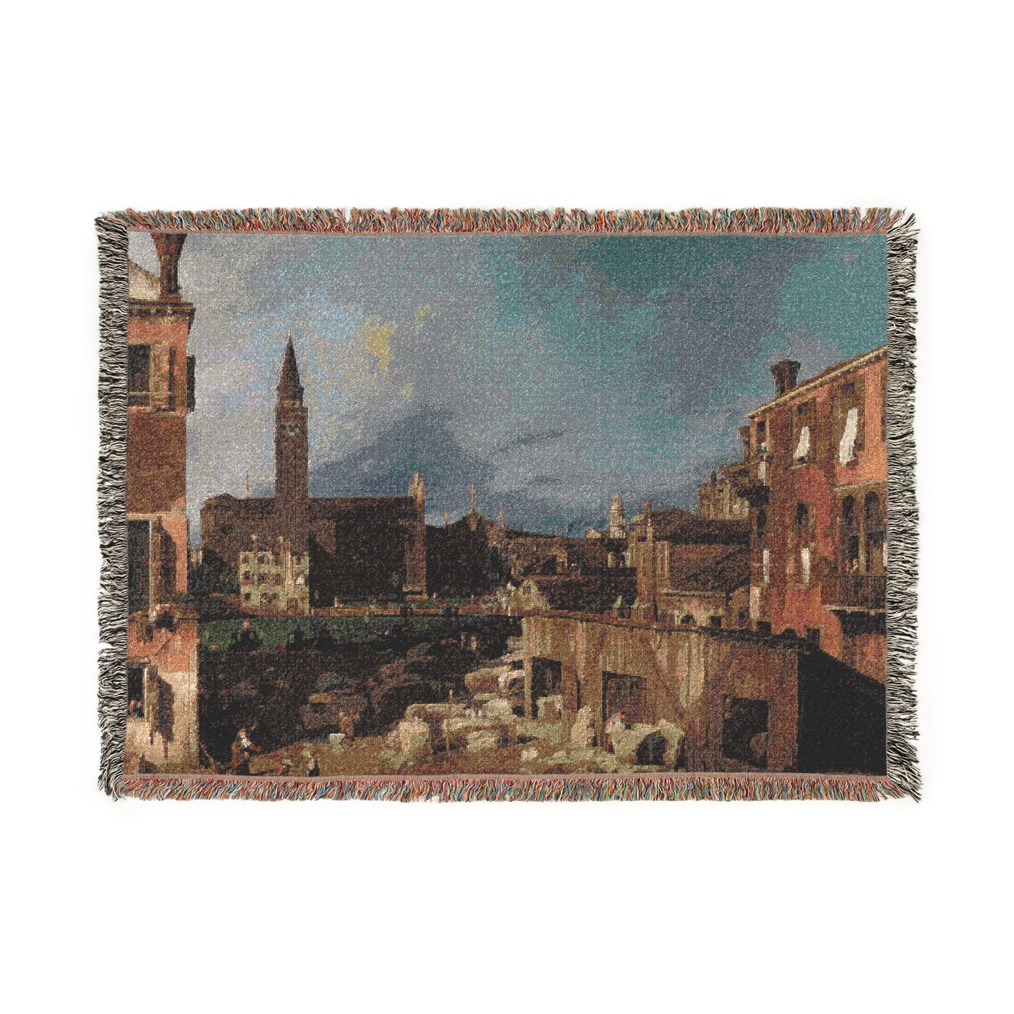 Canaletto - The Stonemason's Yard | Woven Tapestry Blanket