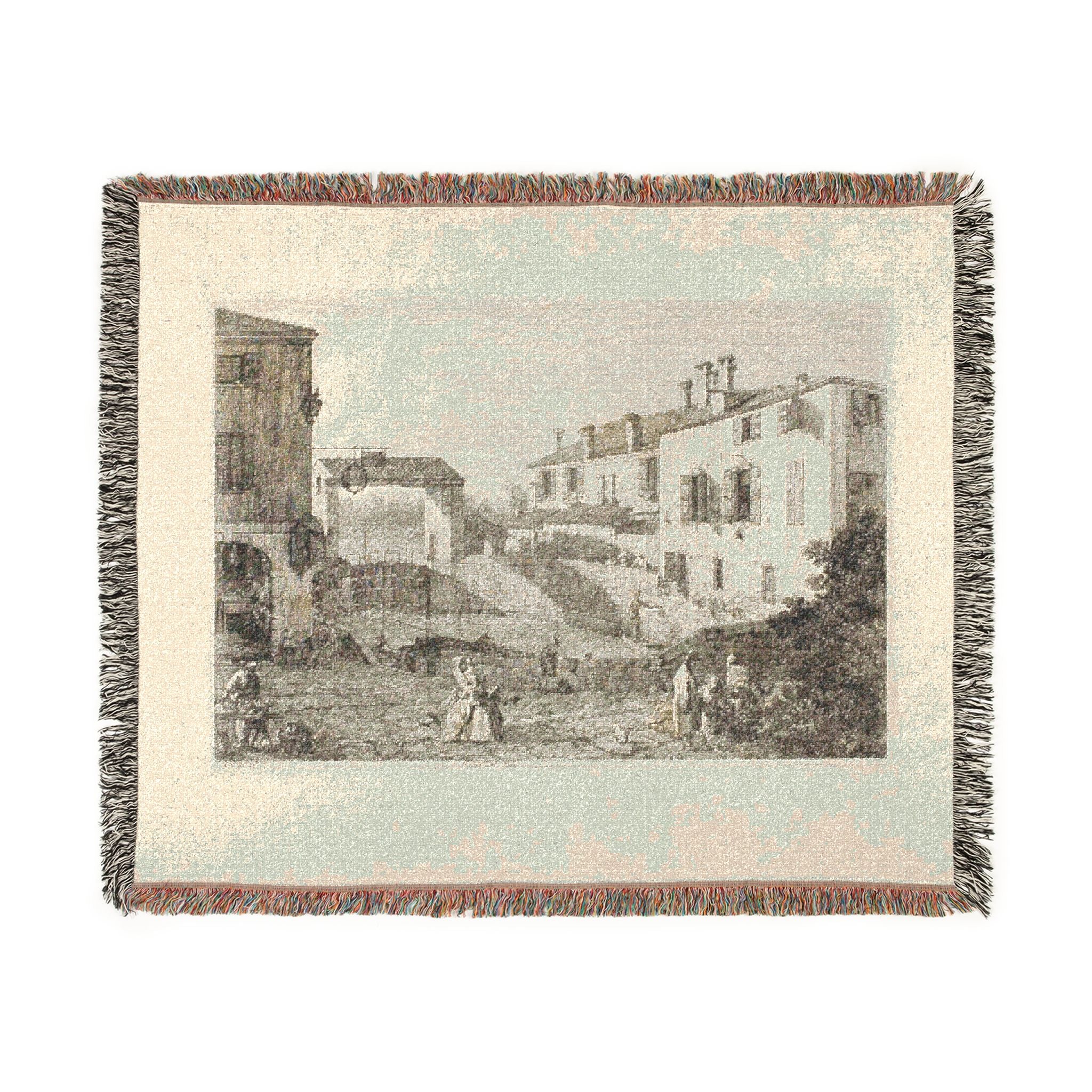 Canaletto - Le Porte Del Dolo, from Vedute | Woven Tapestry Blanket