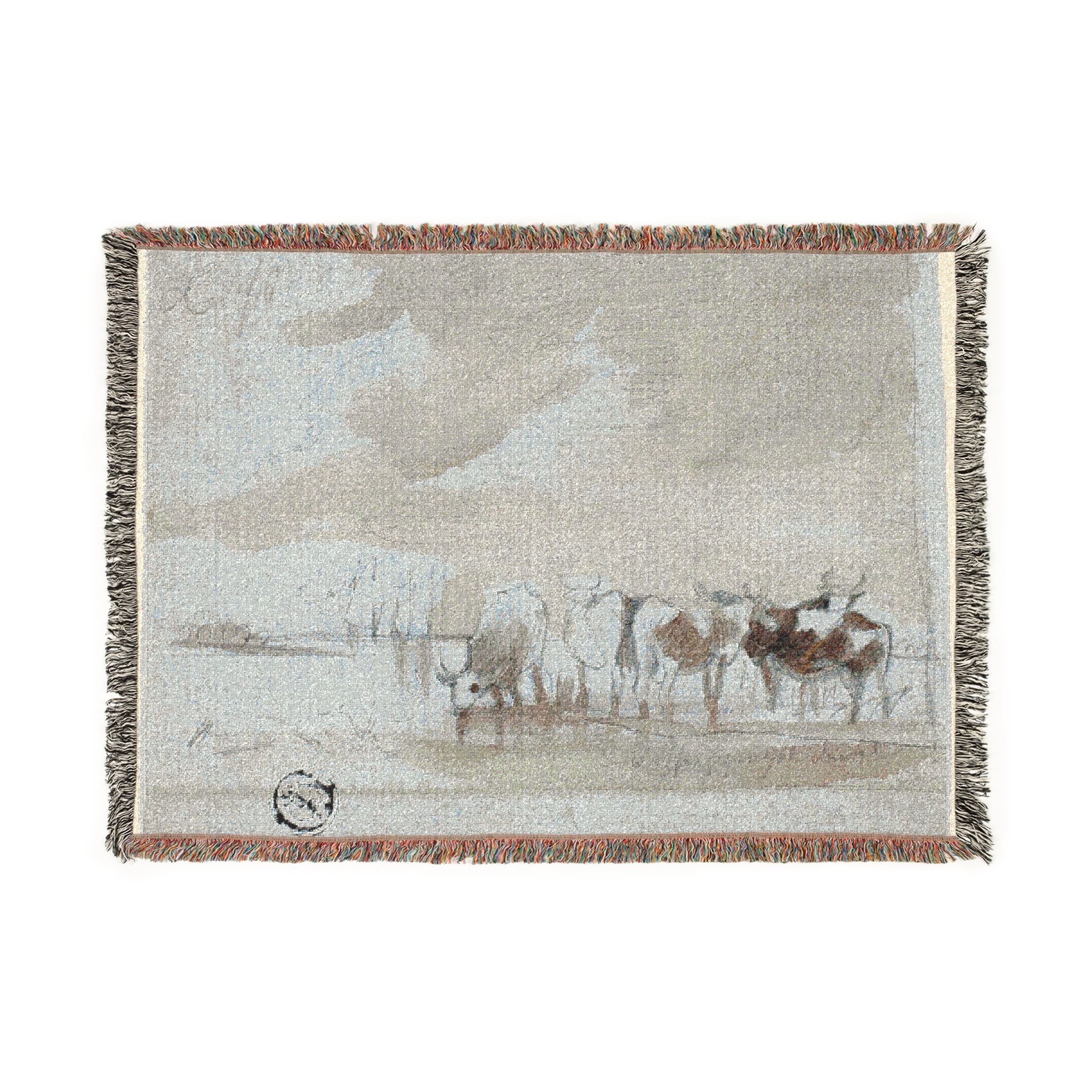 Aelbert Cuyp - Cattle in Water | Woven Tapestry Blanket