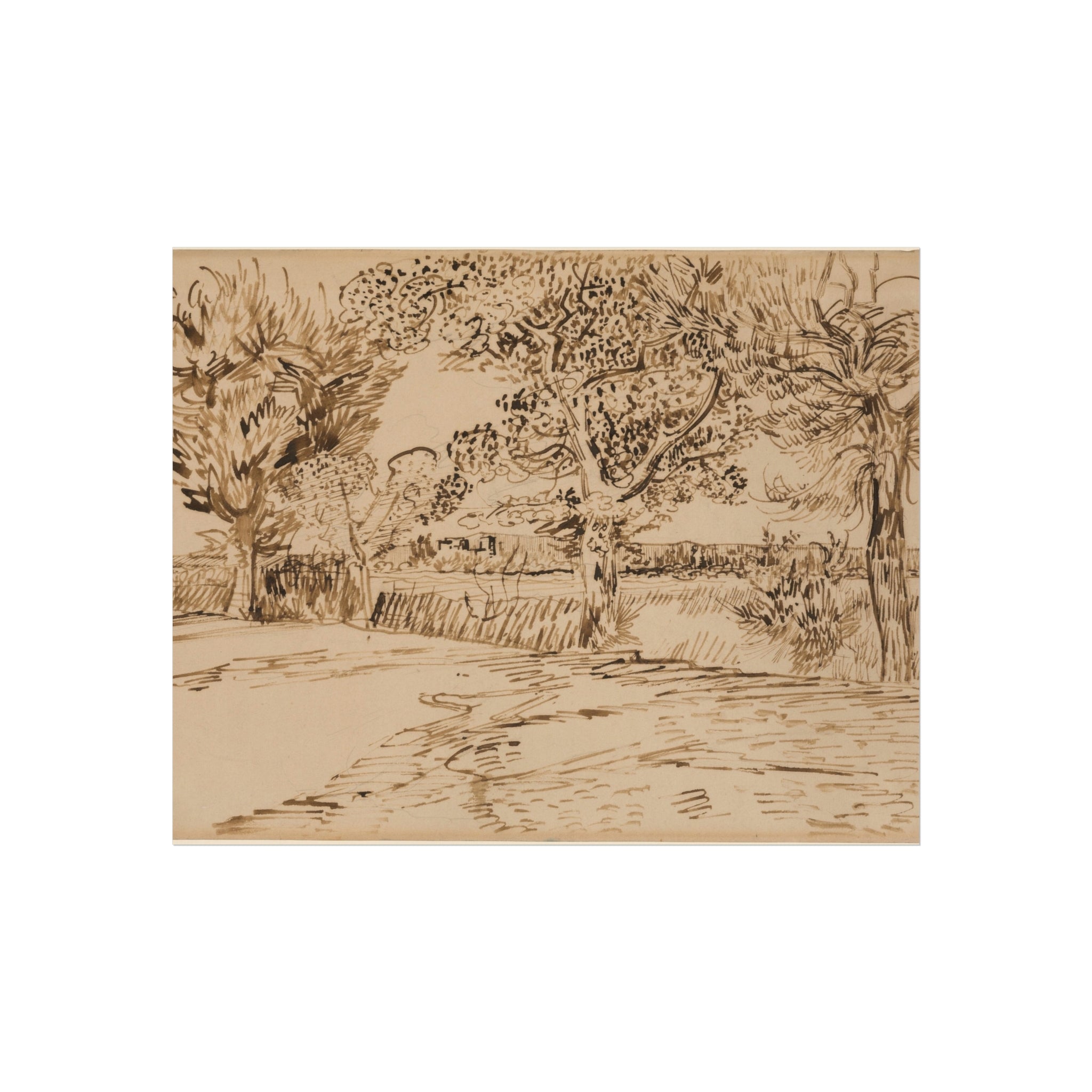 Landscape at Arles Vincent van Gogh Fine Art Poster