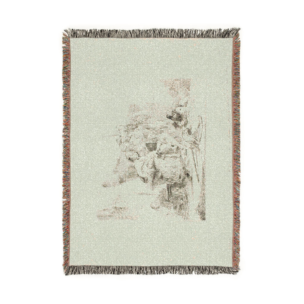 Giovanni Battista Tiepolo - Seated Youth Leaning Against an Urn, from Capricci | Woven Tapestry Blanket