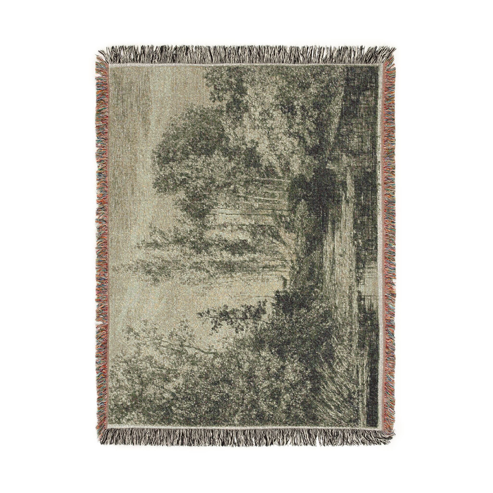 Charles François Daubigny - Stags at the Water's Edge | Woven Tapestry Blanket