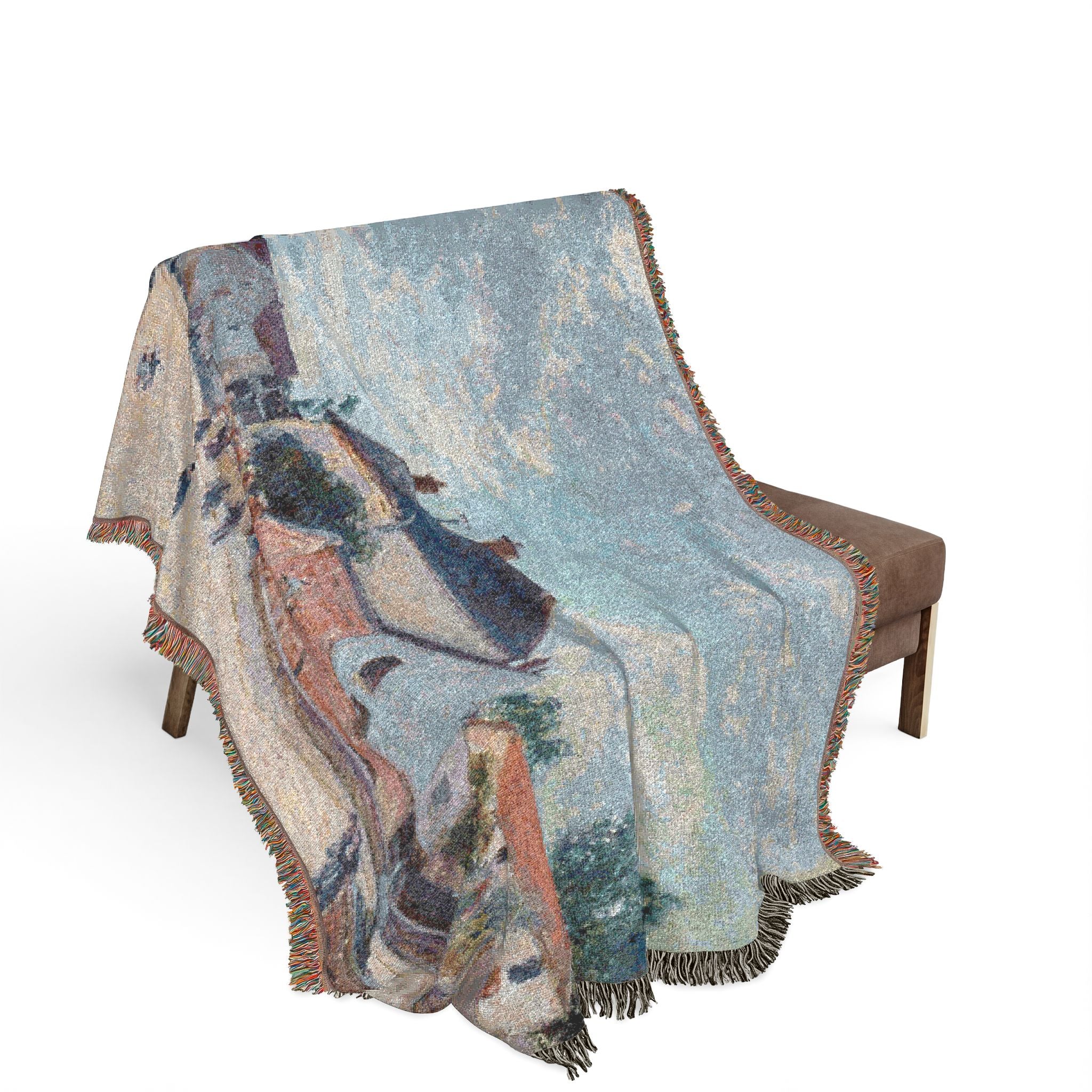 Street in Moret Alfred Sisley Tapestry Blanket