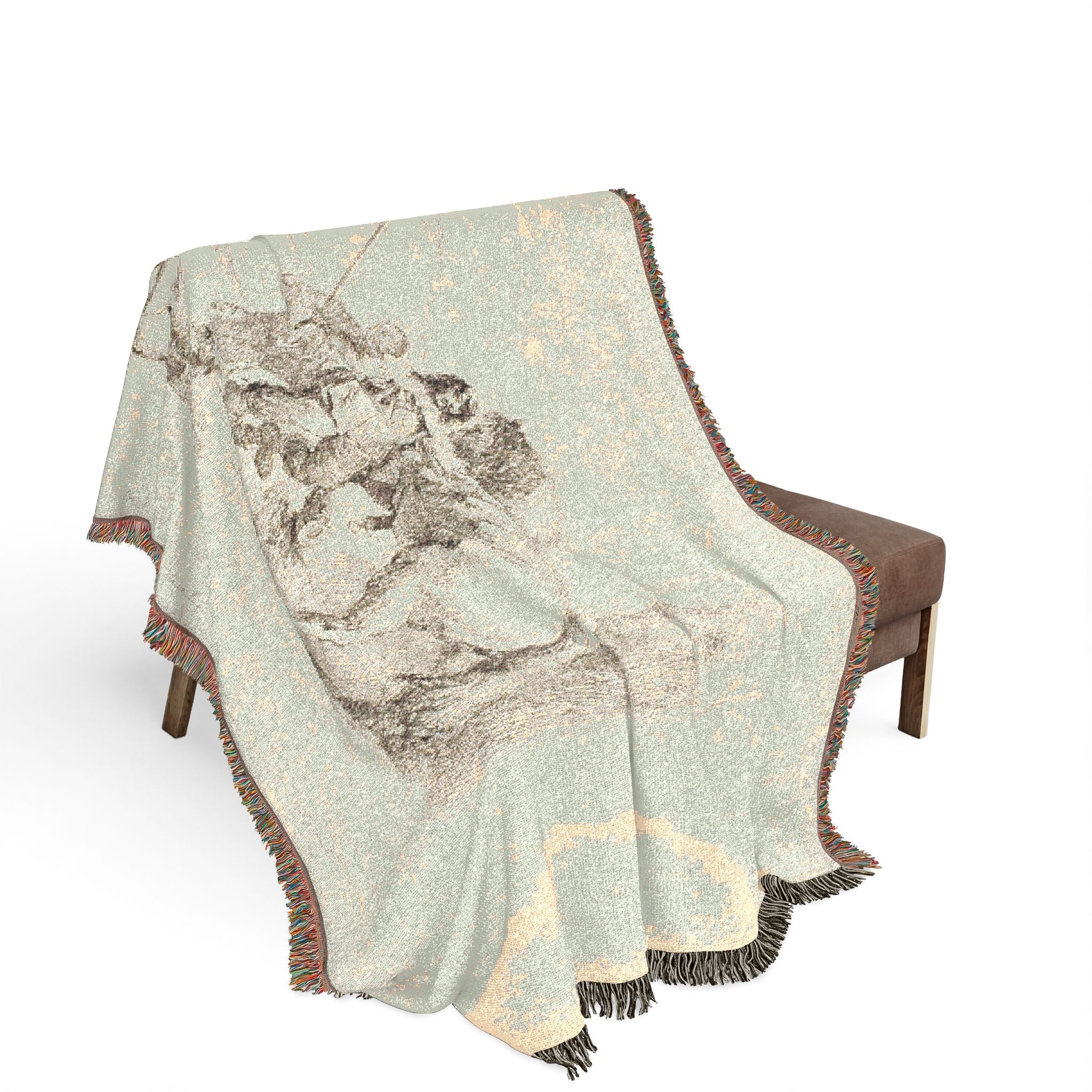 Giovanni Battista Tiepolo - The Rider Standing by His Horse, from Capricci | Woven Tapestry Blanket